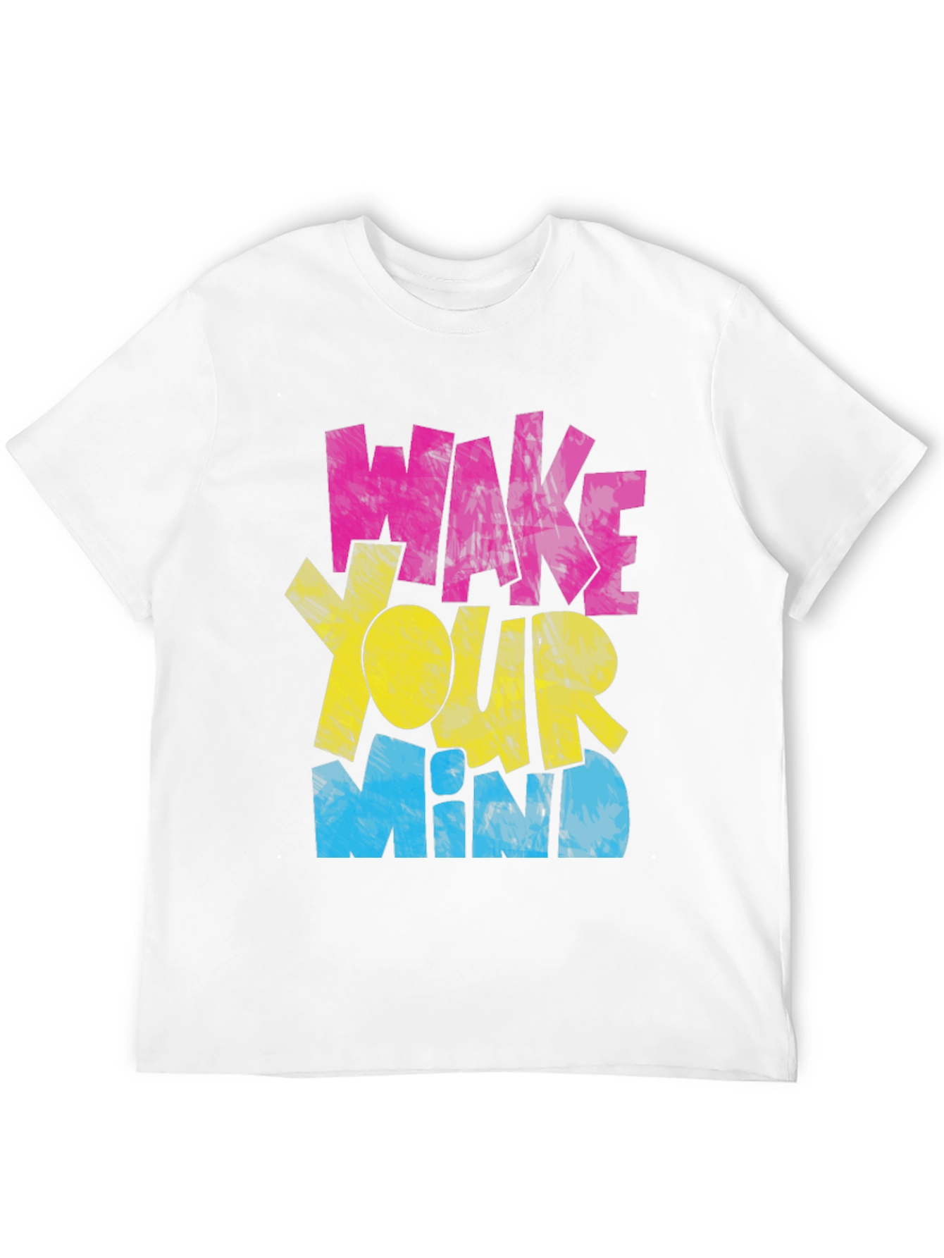 Wake Your Mind Graphic Print Mens T-Shirt