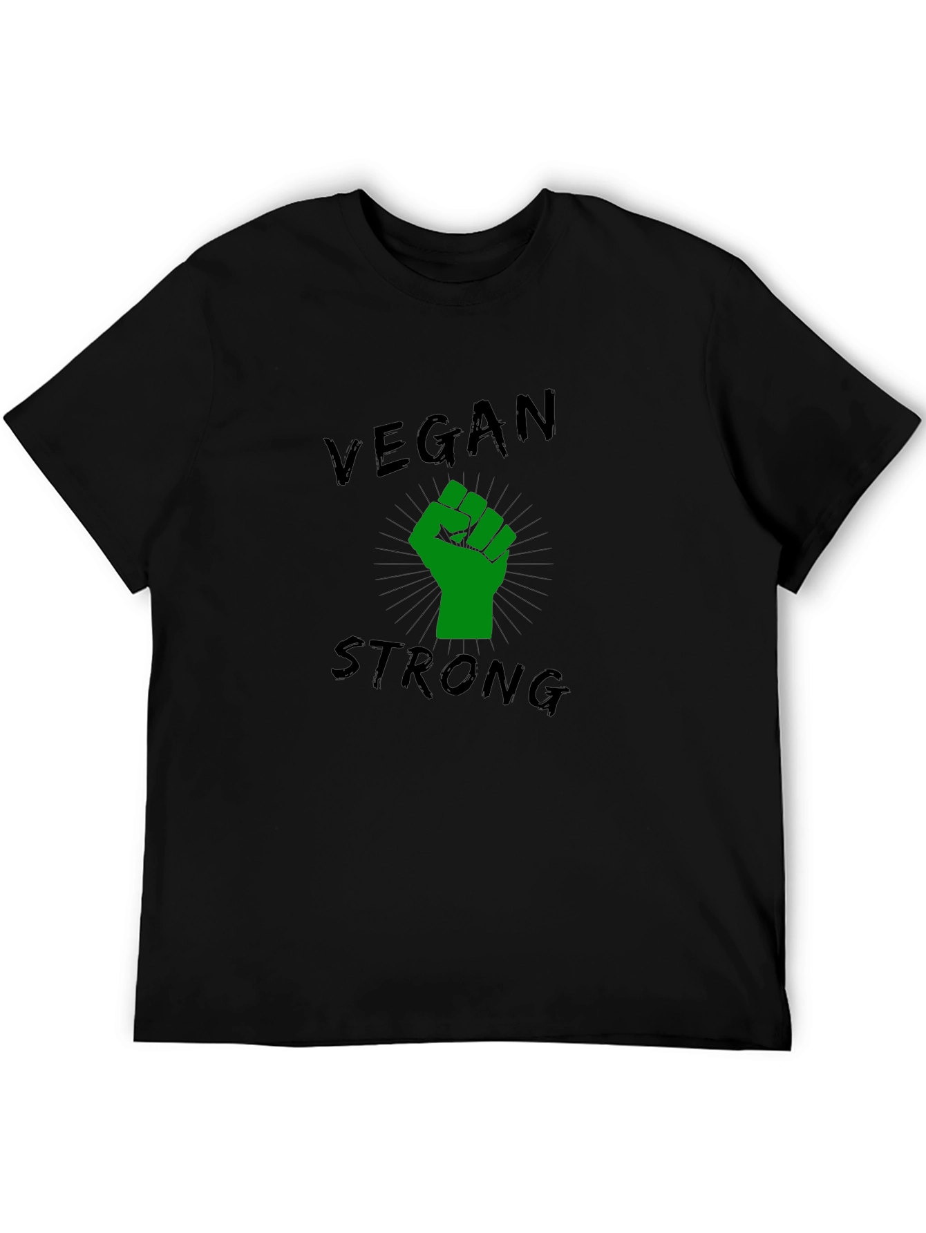 Vegan Strong Black T-Shirt