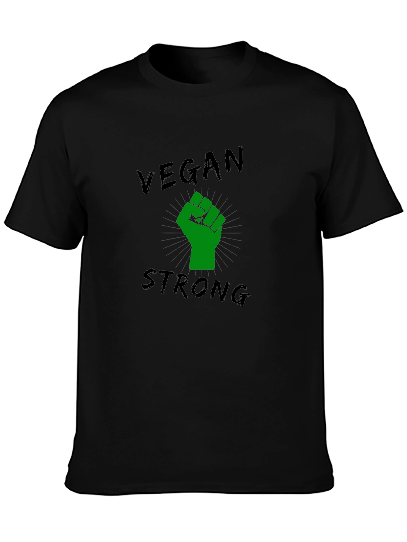 Vegan Strong Black T-Shirt