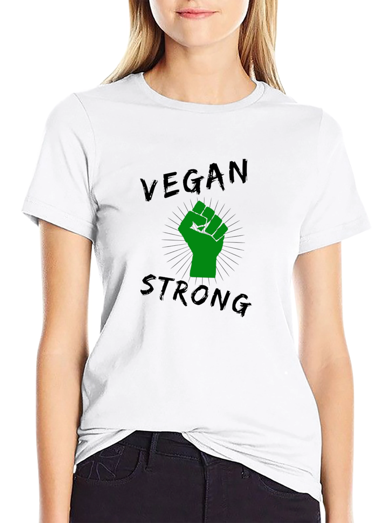 Vegan Strong Black T-Shirt