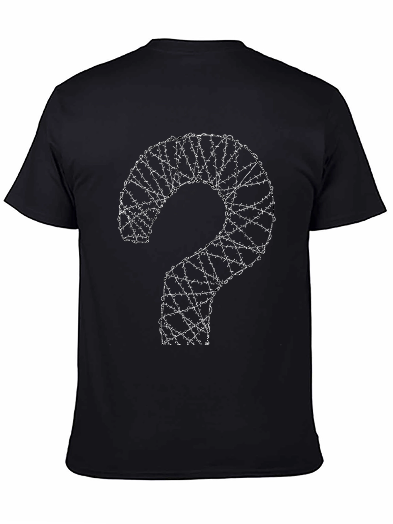 Barbed Wire Question Mark Graphic T-Shirt