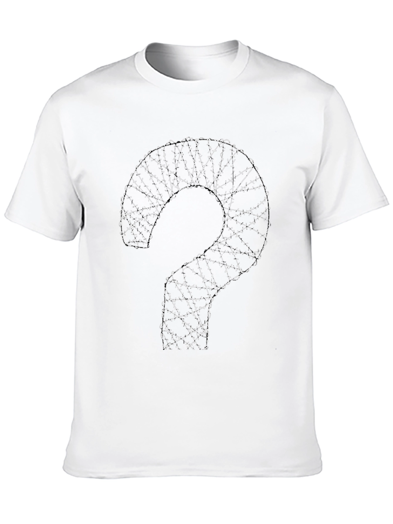 Barbed Wire Question Mark Graphic T-Shirt