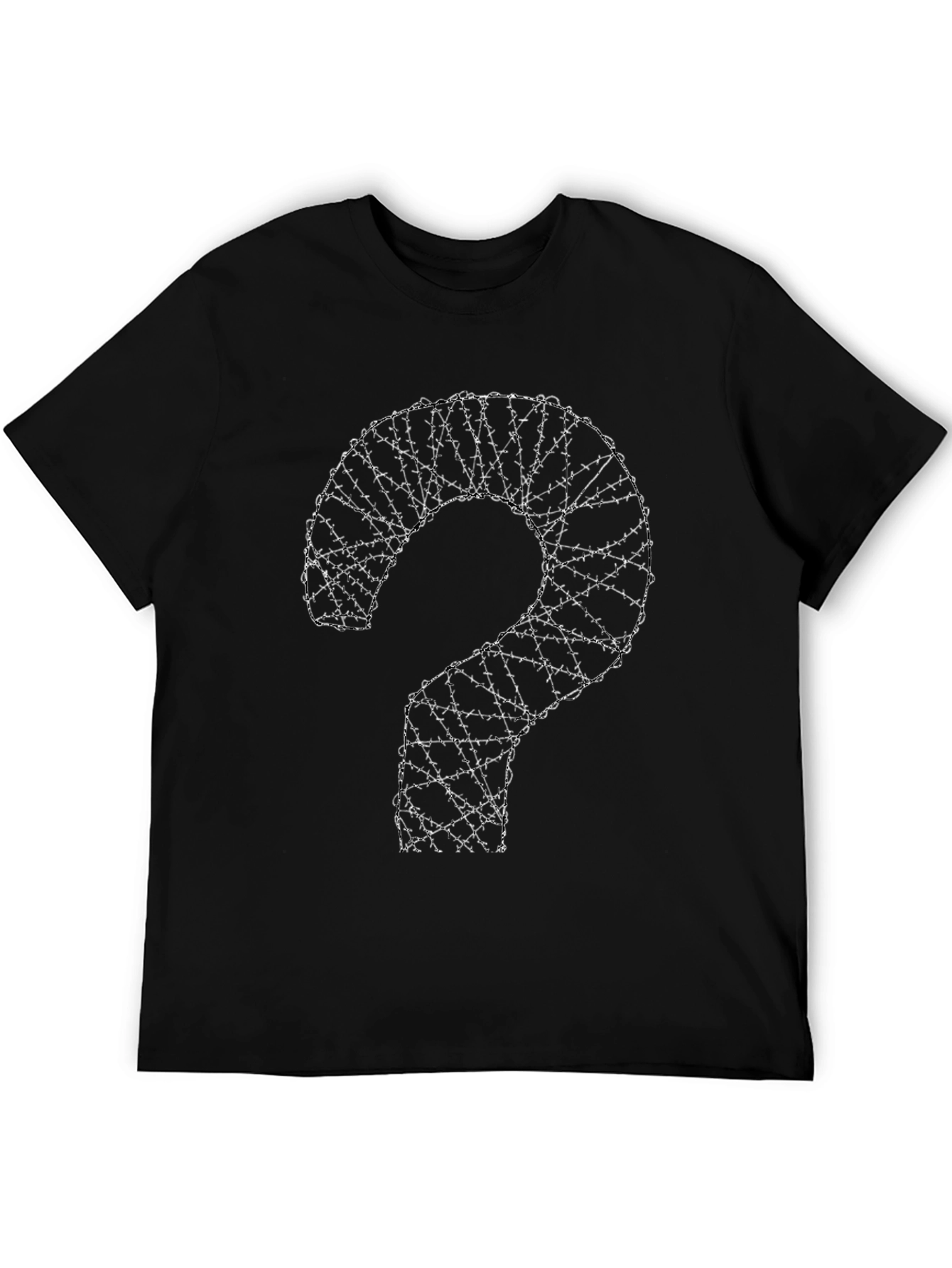 Barbed Wire Question Mark Graphic T-Shirt