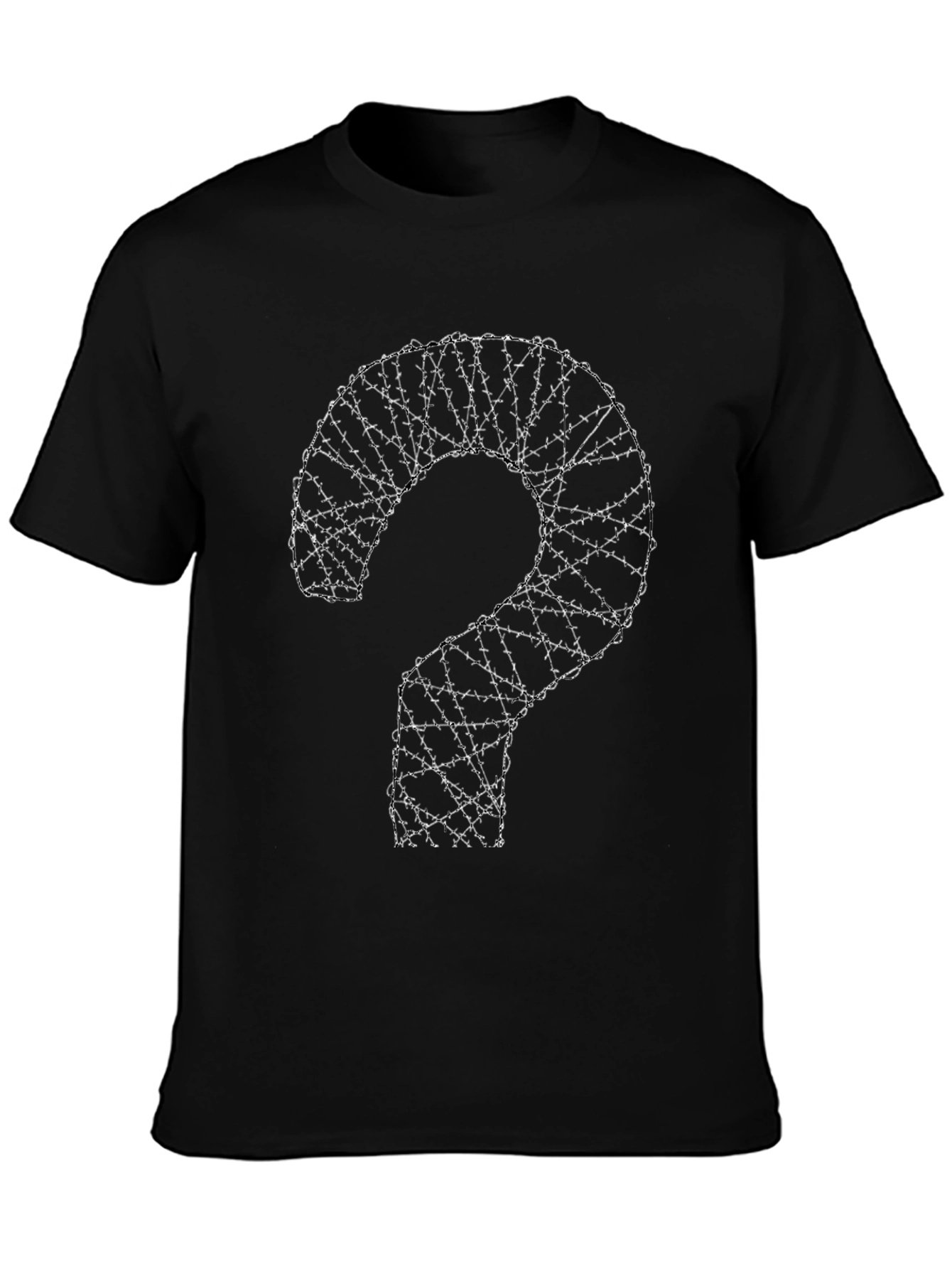 Barbed Wire Question Mark Graphic T-Shirt