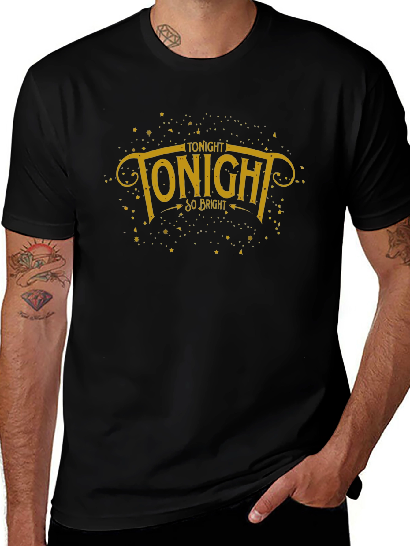 Tonight So Bright Graphic T-Shirt - Black