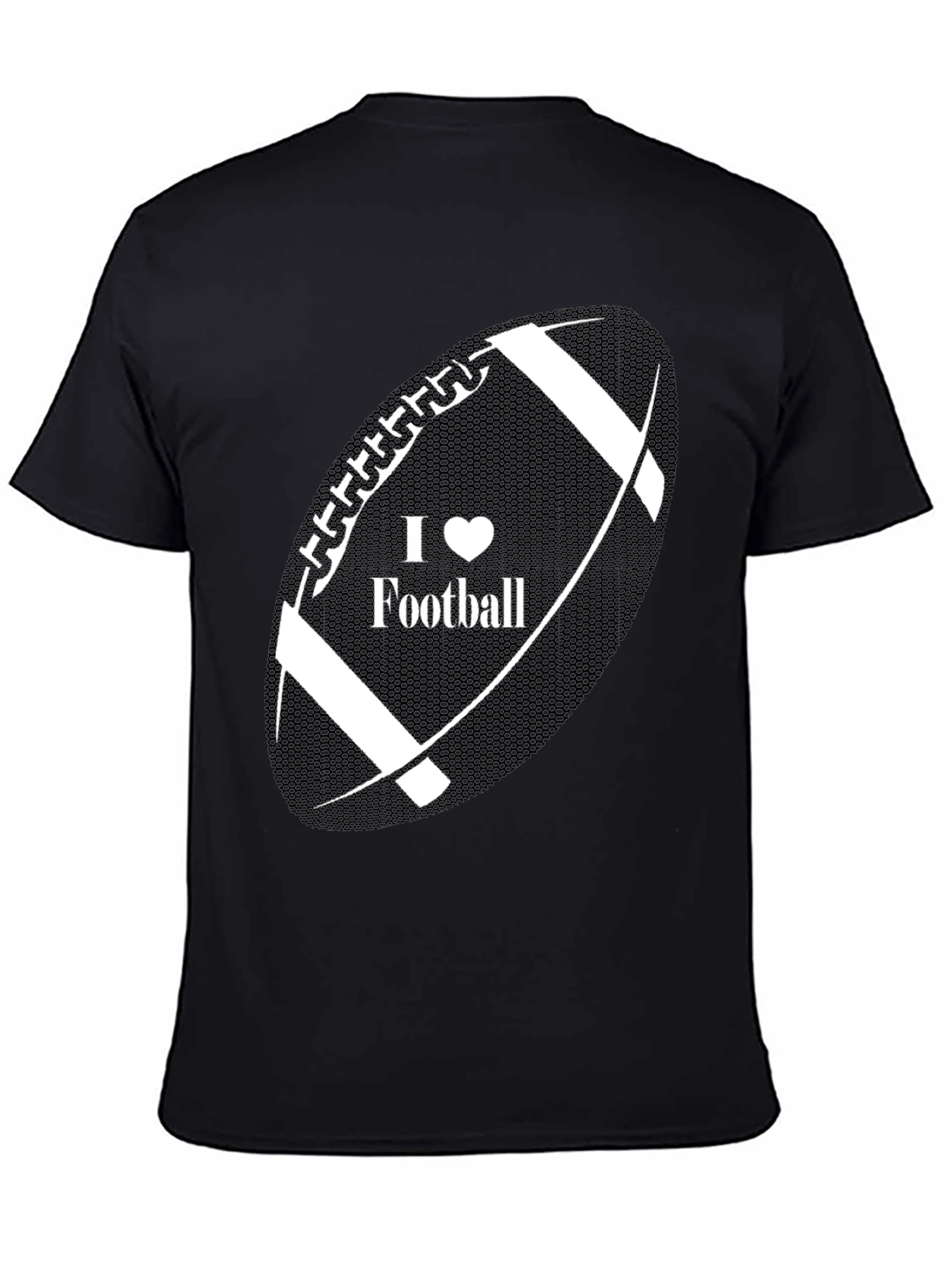 I Heart Football Black T-Shirt