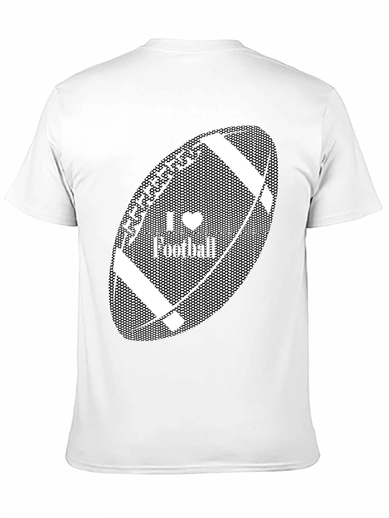 I Heart Football Black T-Shirt
