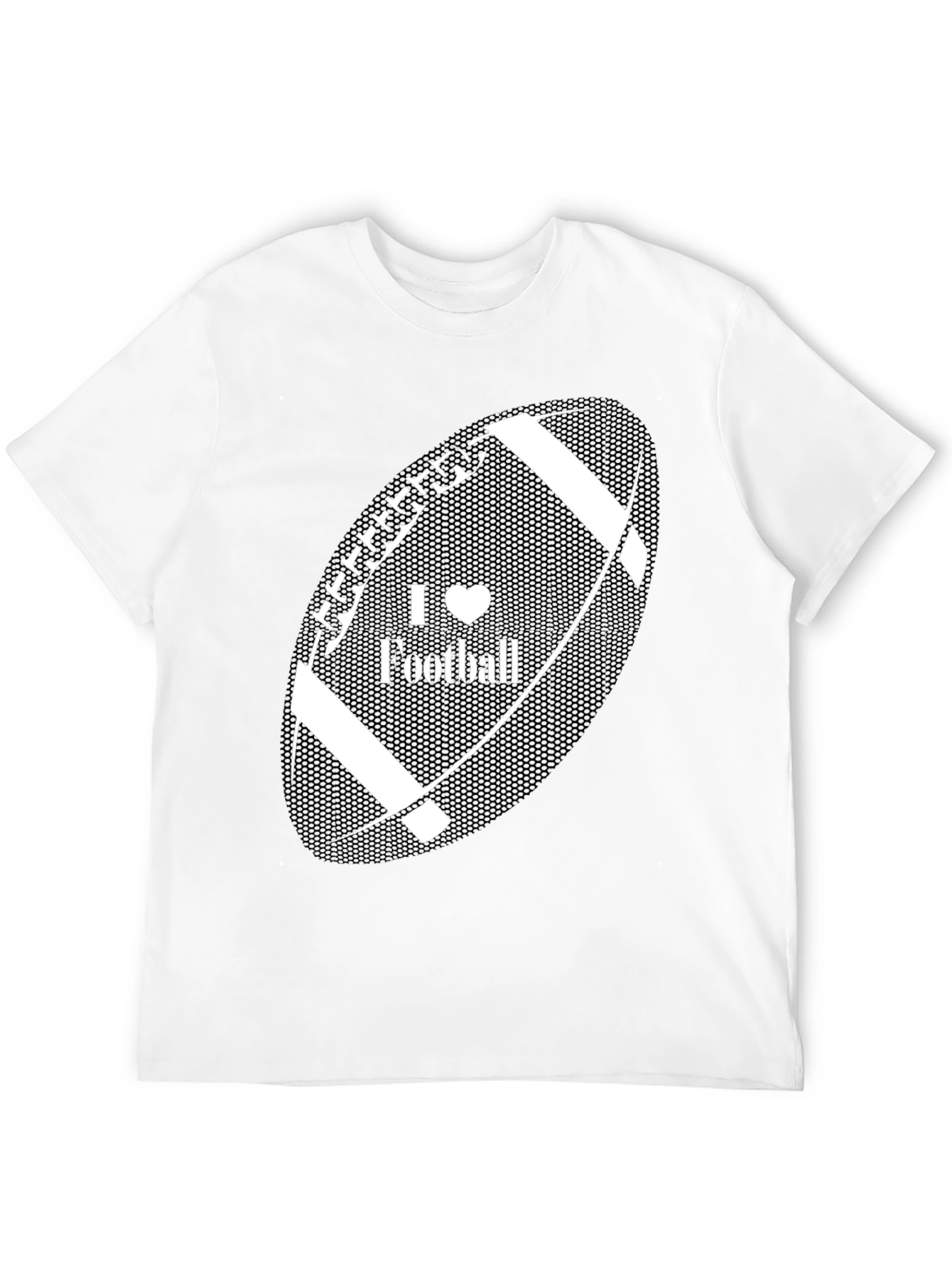 I Heart Football Black T-Shirt