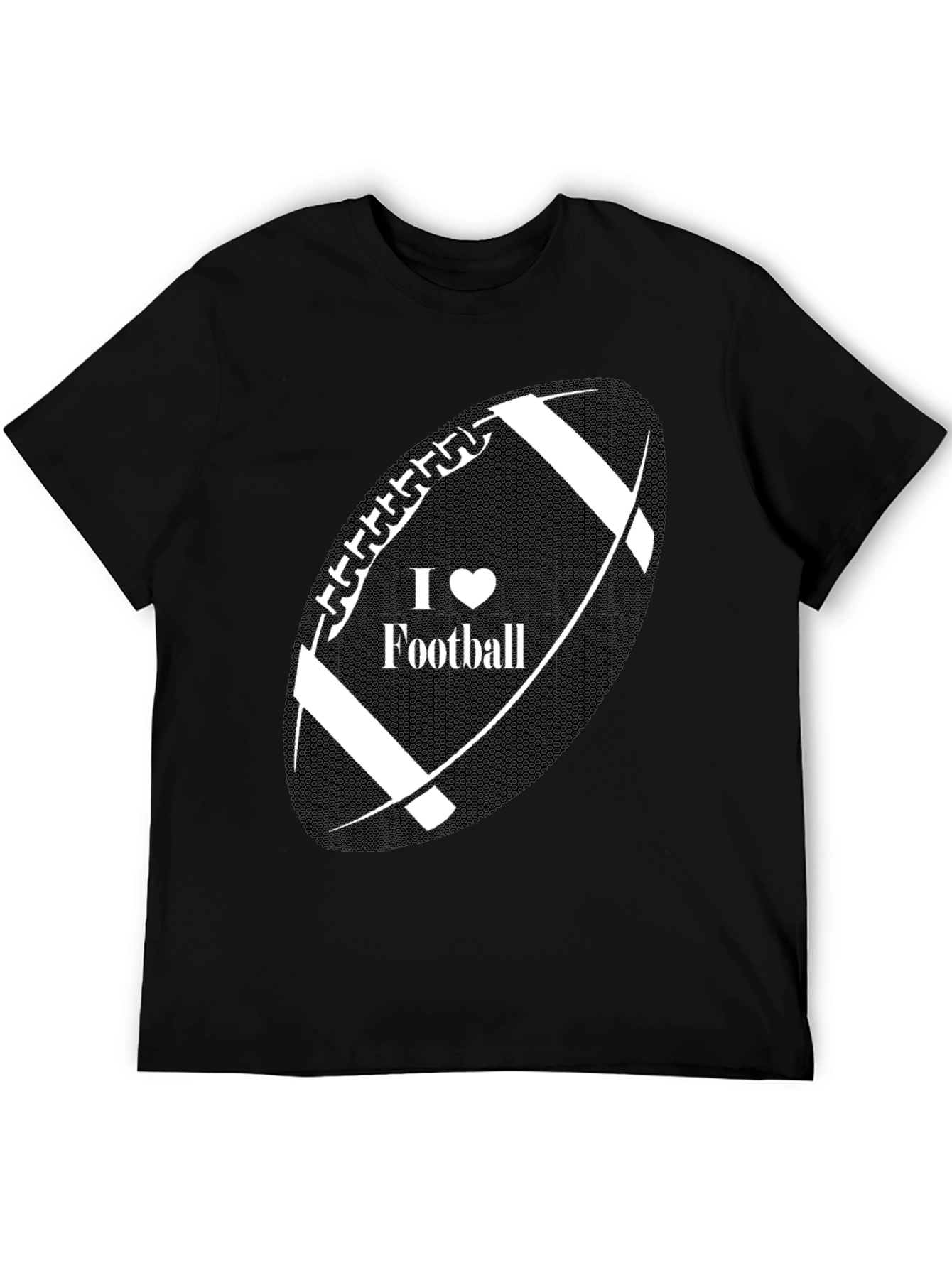 I Heart Football Black T-Shirt
