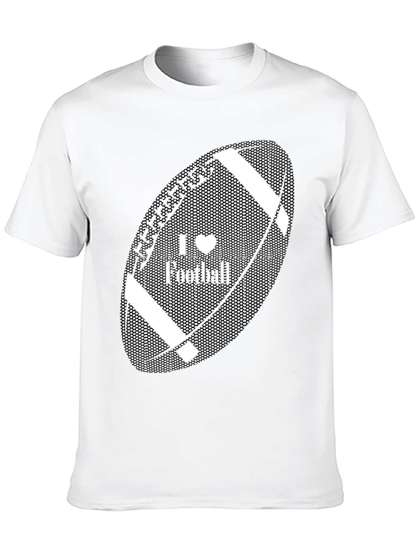 I Heart Football Black T-Shirt