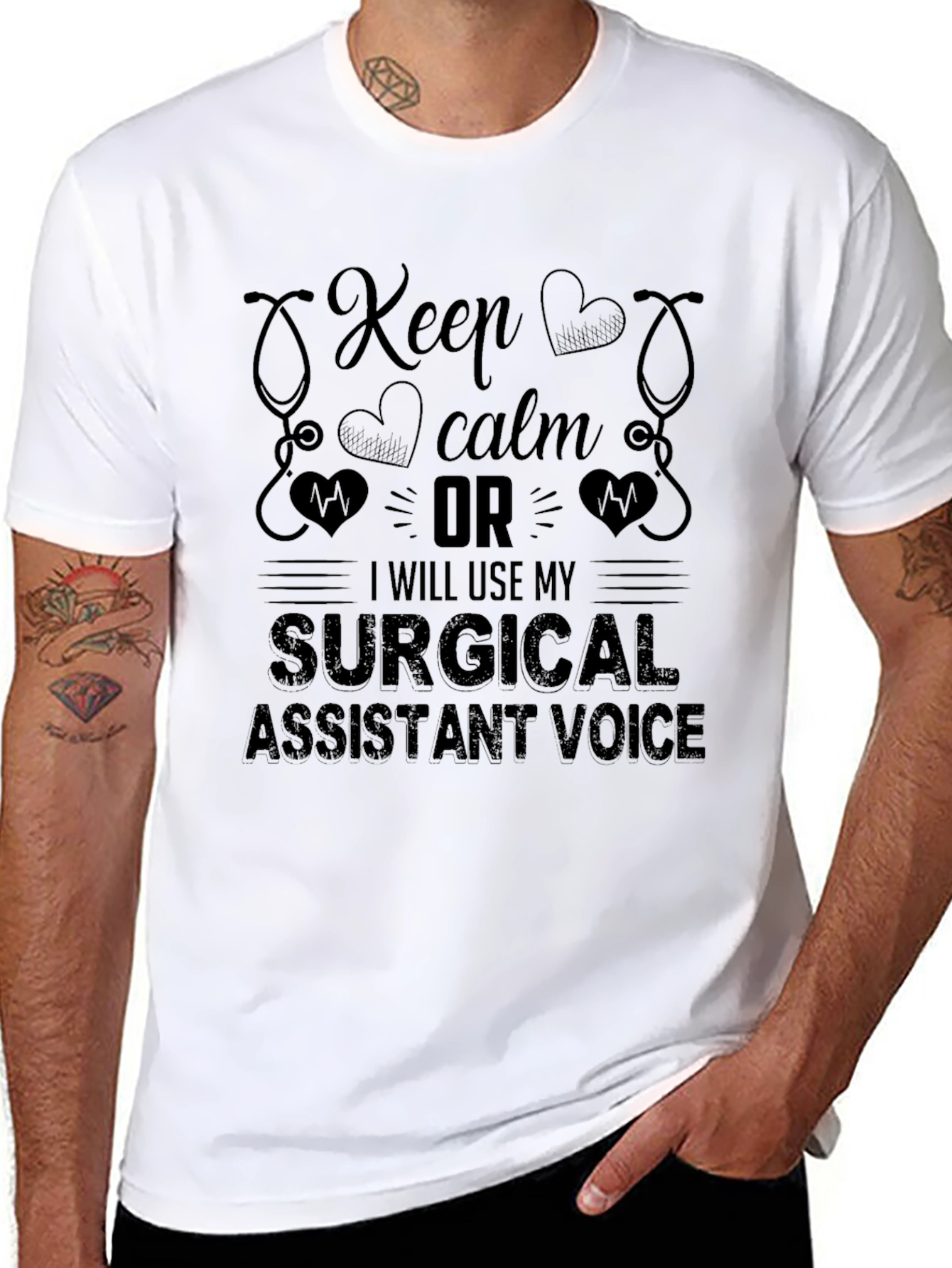 Surgical Assistant Voice T-Shirt - Keep Calm Funny Tee