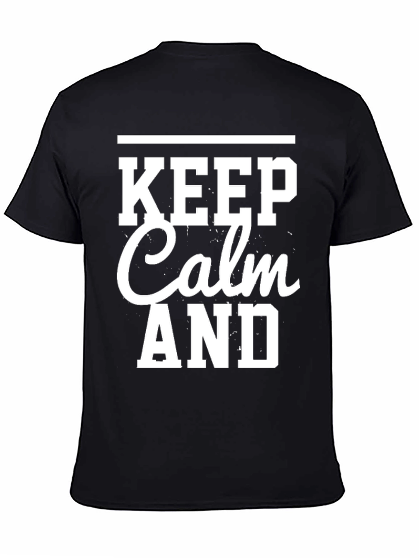 Keep Calm Graphic Tee - Mens Black T-Shirt