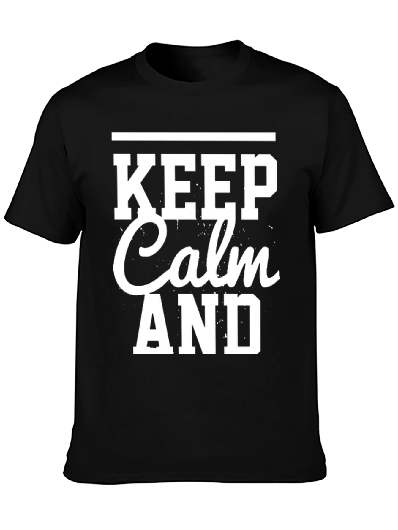 Keep Calm Graphic Tee - Mens Black T-Shirt