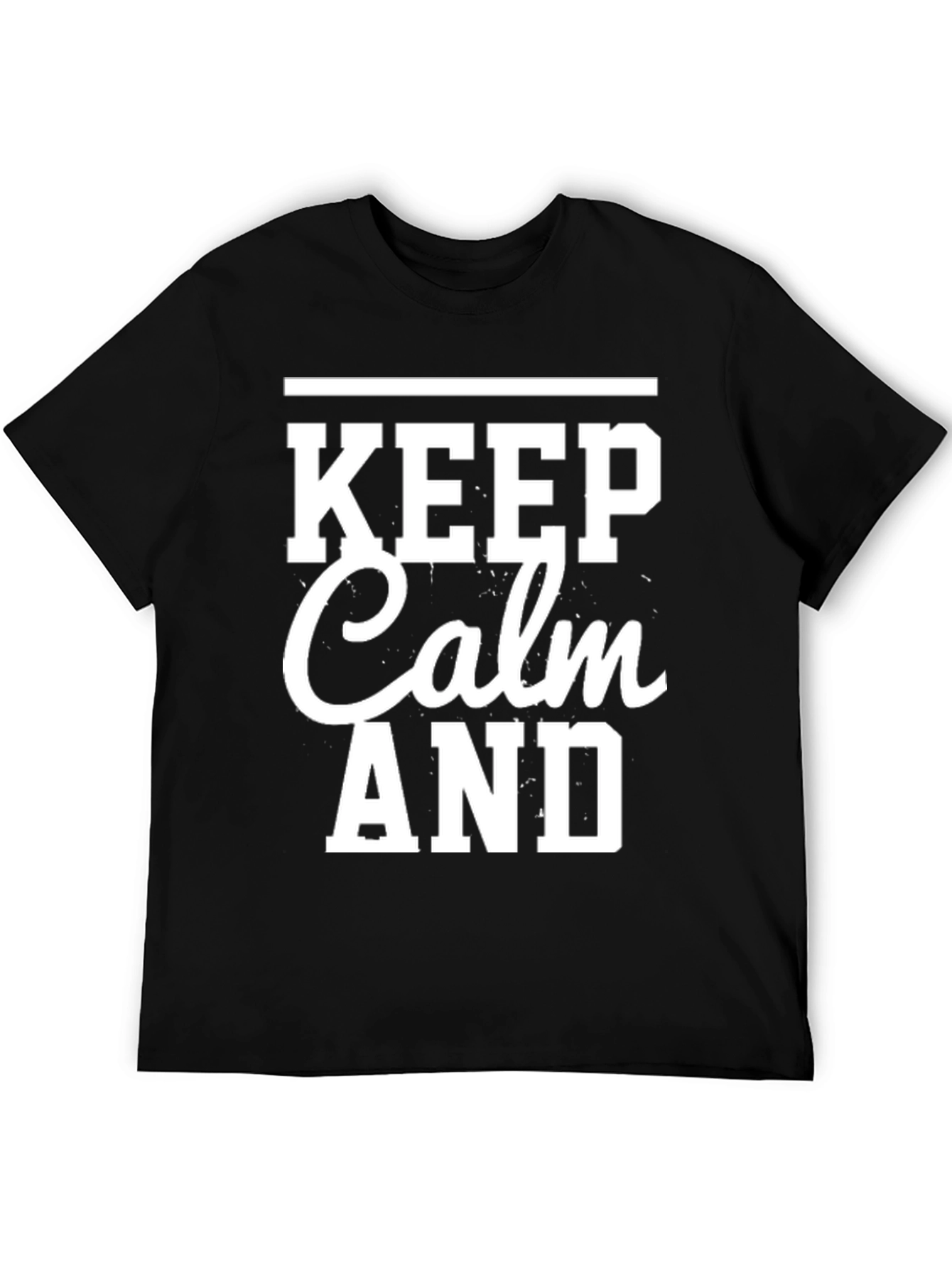Keep Calm Graphic Tee - Mens Black T-Shirt