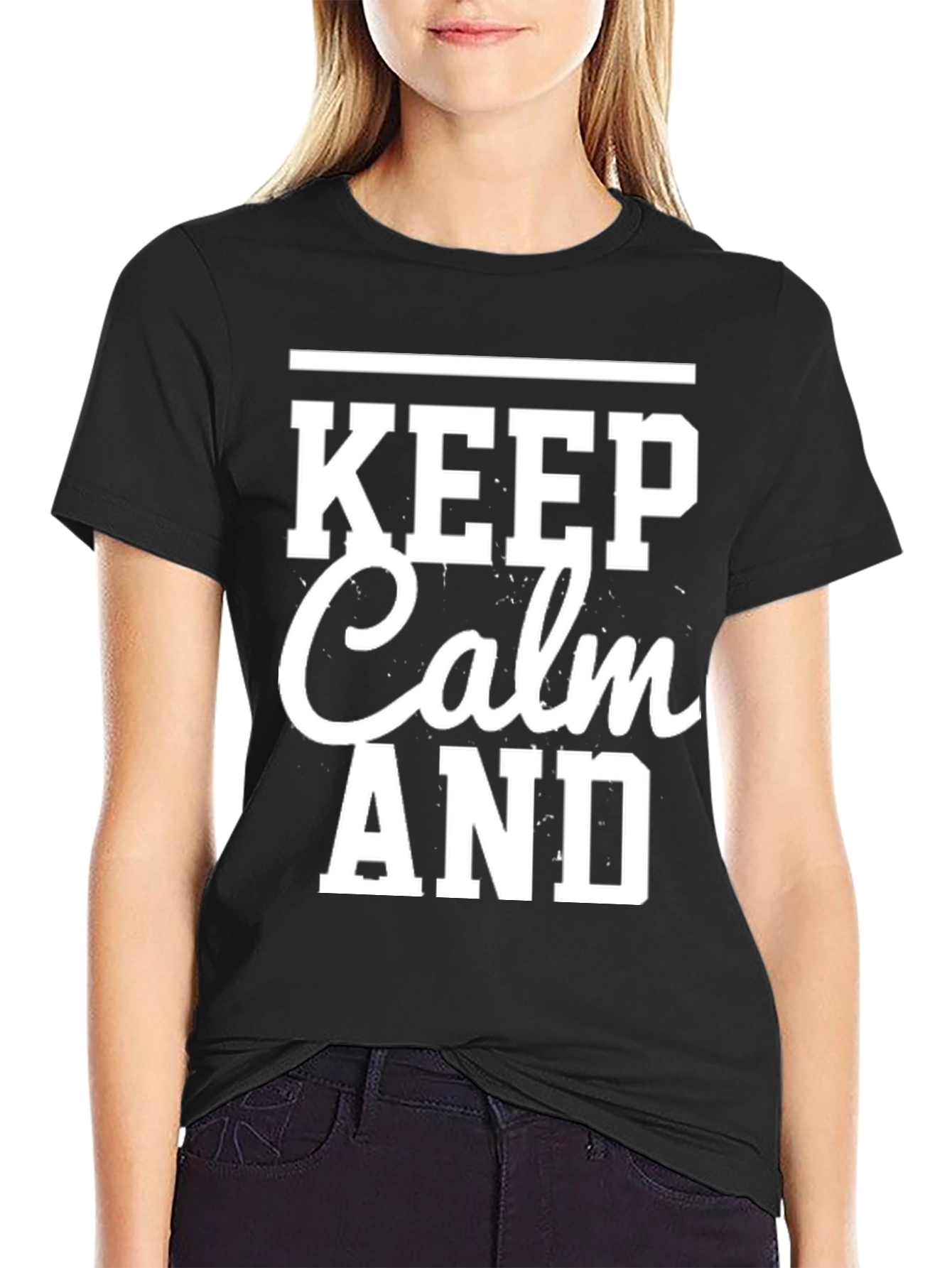 Keep Calm Graphic Tee - Mens Black T-Shirt