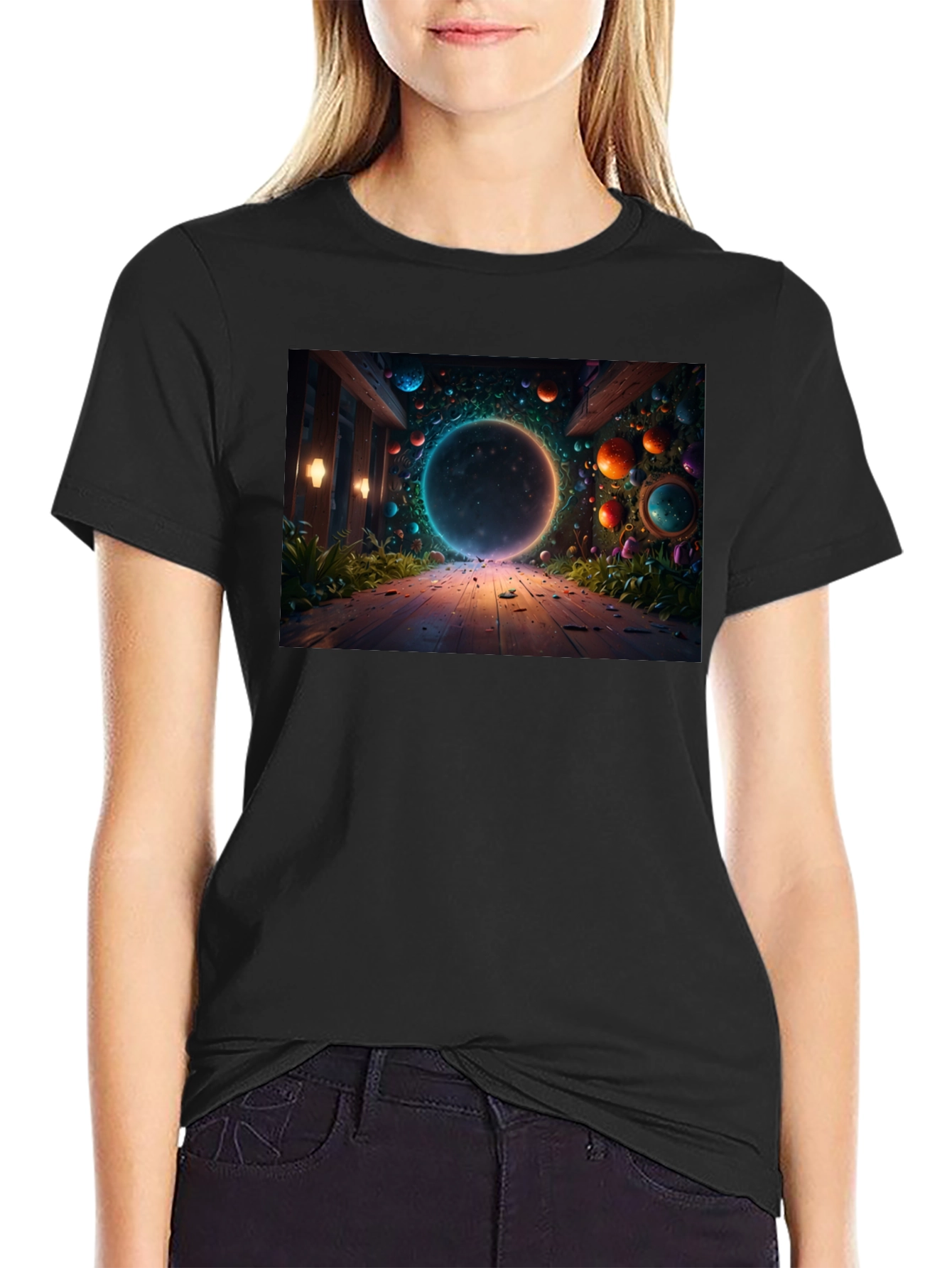 Mystical Portal Black T-Shirt