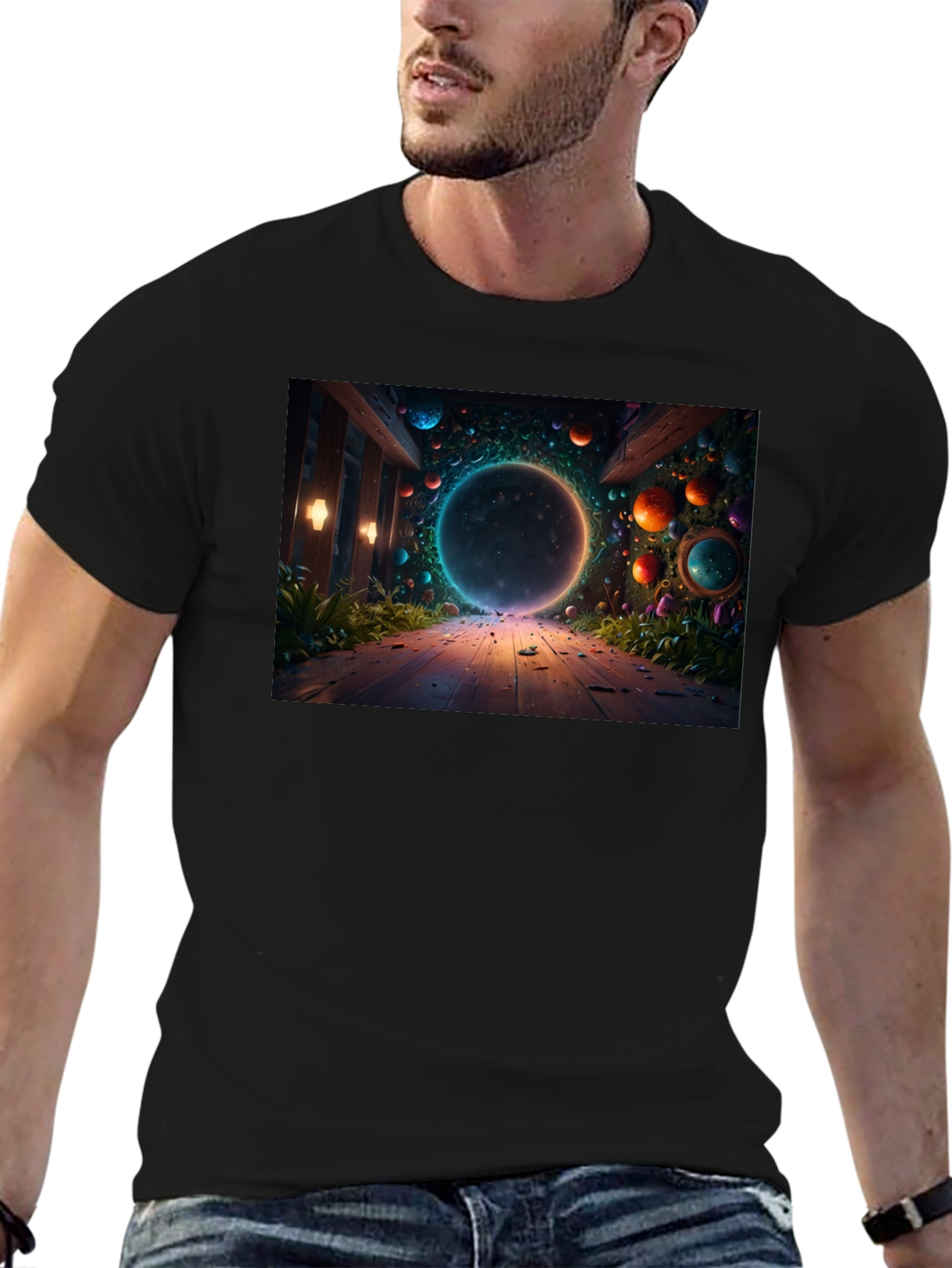 Mystical Portal Black T-Shirt