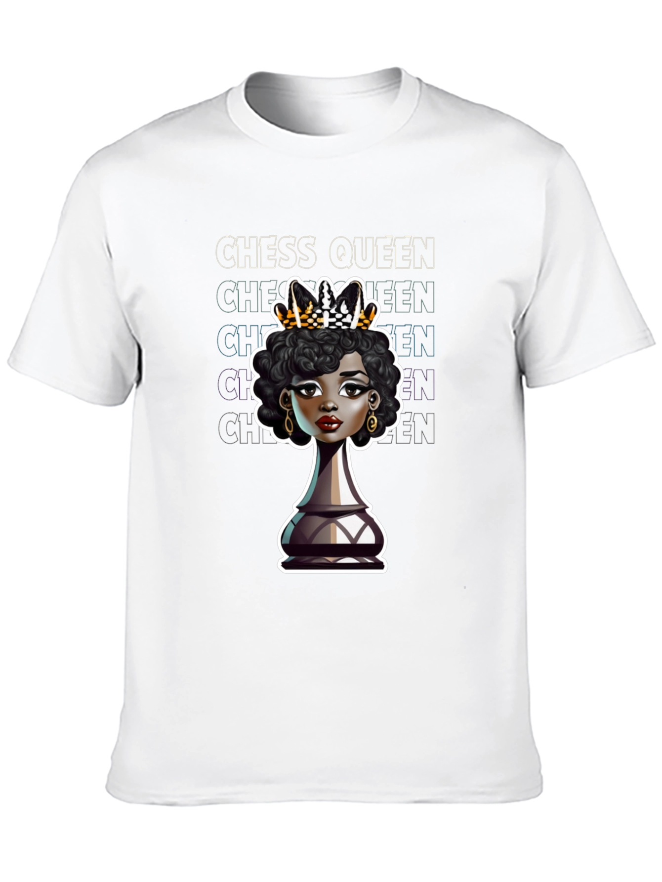 Chess Queen Graphic Tee - Stylish Black T-Shirt