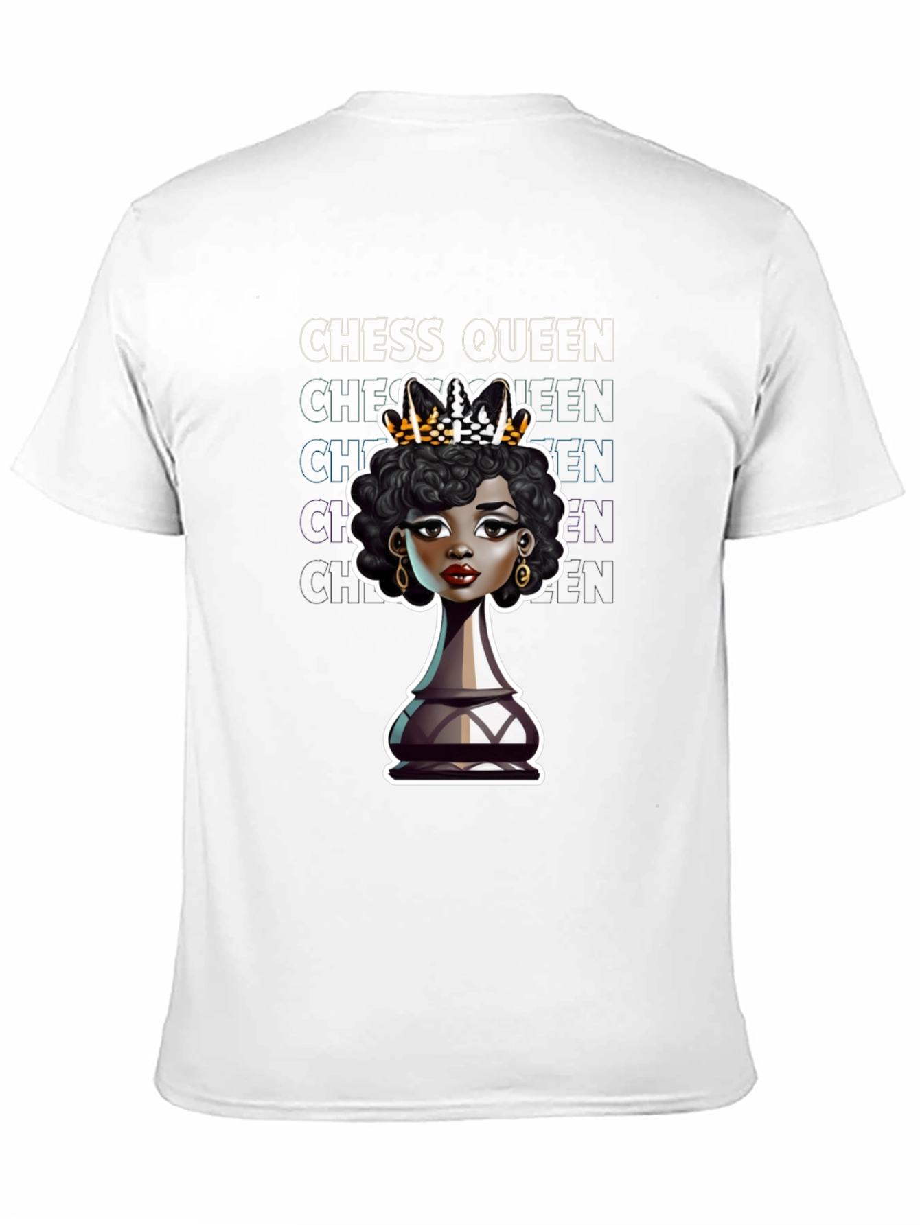 Chess Queen Graphic Tee - Stylish Black T-Shirt
