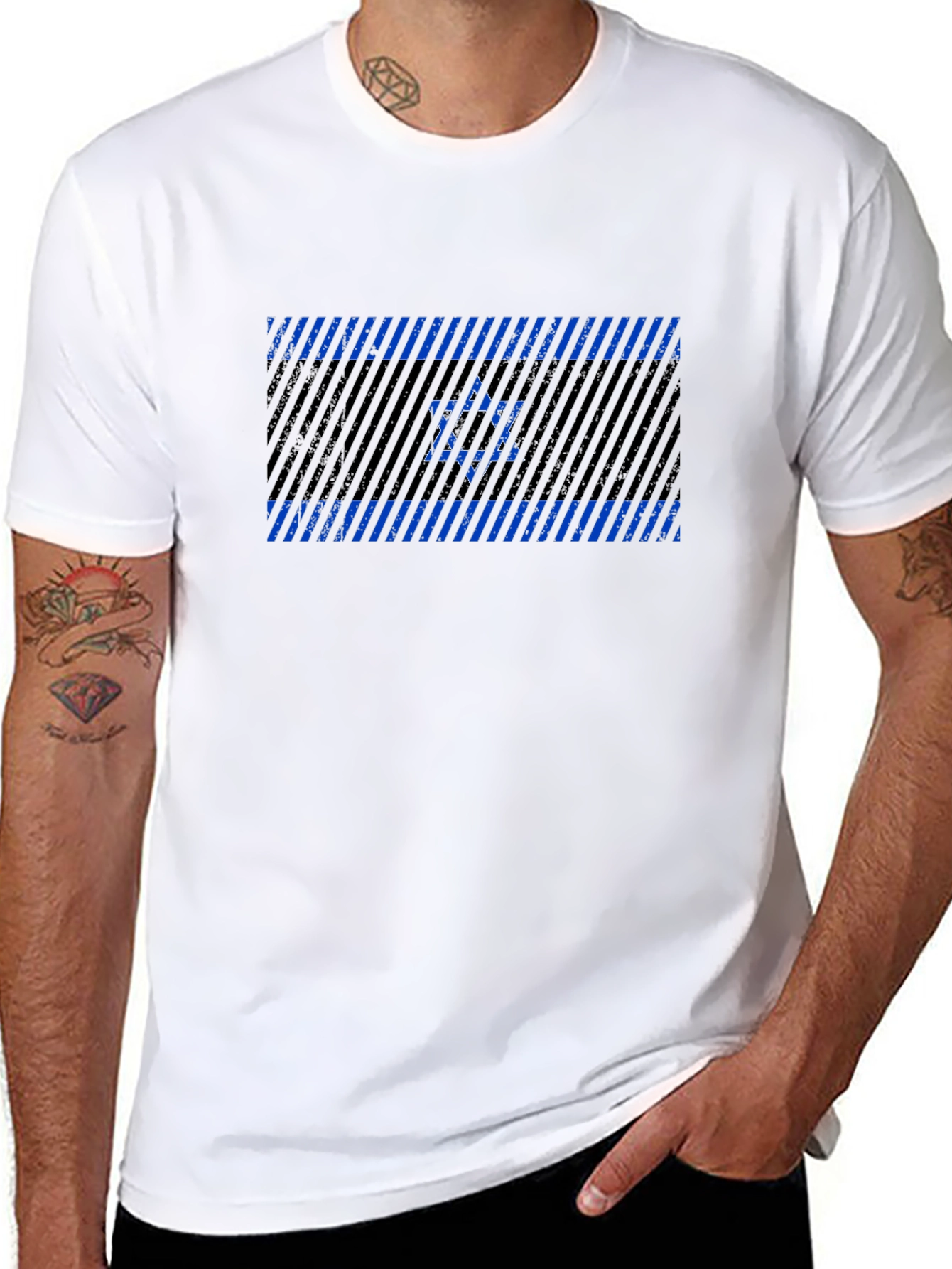 Israeli Flag Graphic Tee - Black Patriotic Shirt