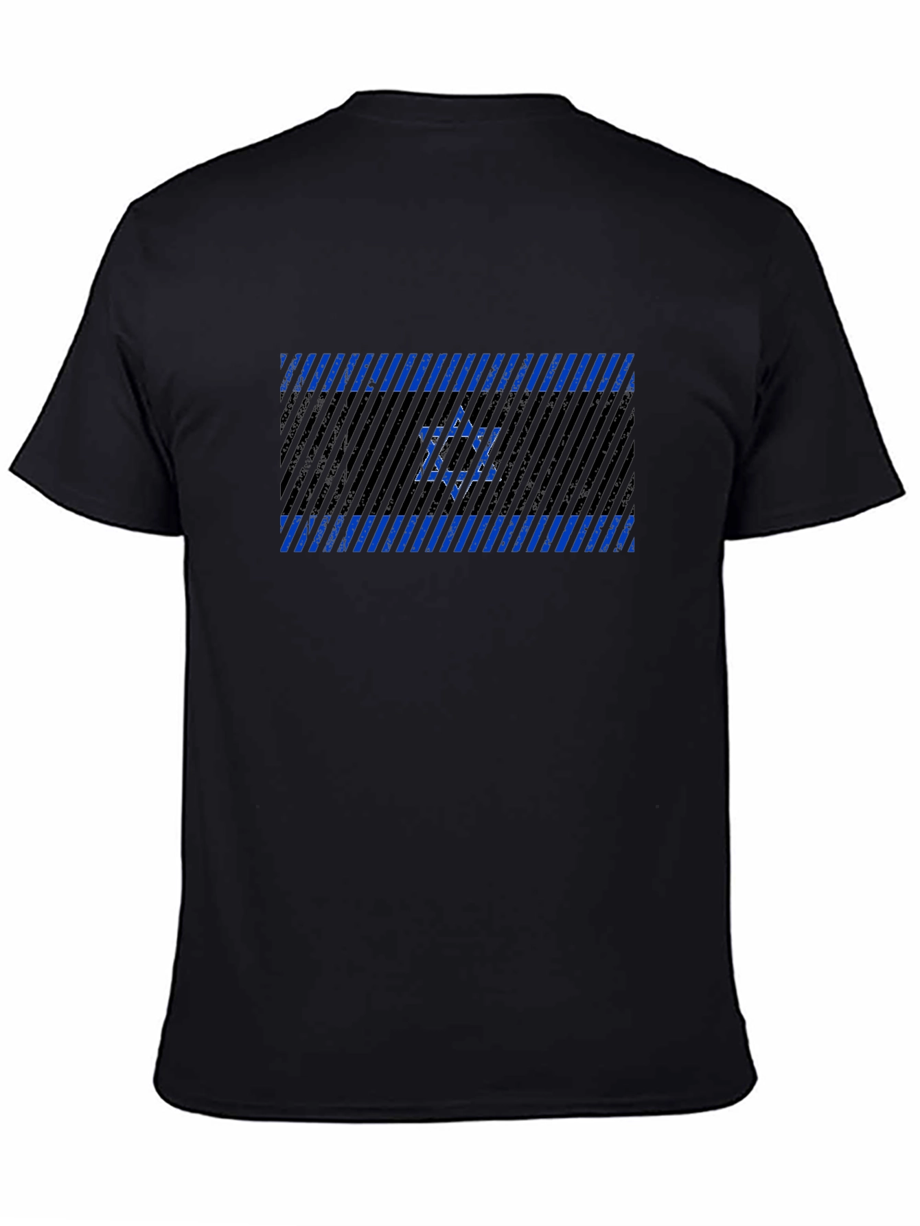 Israeli Flag Graphic Tee - Black Patriotic Shirt