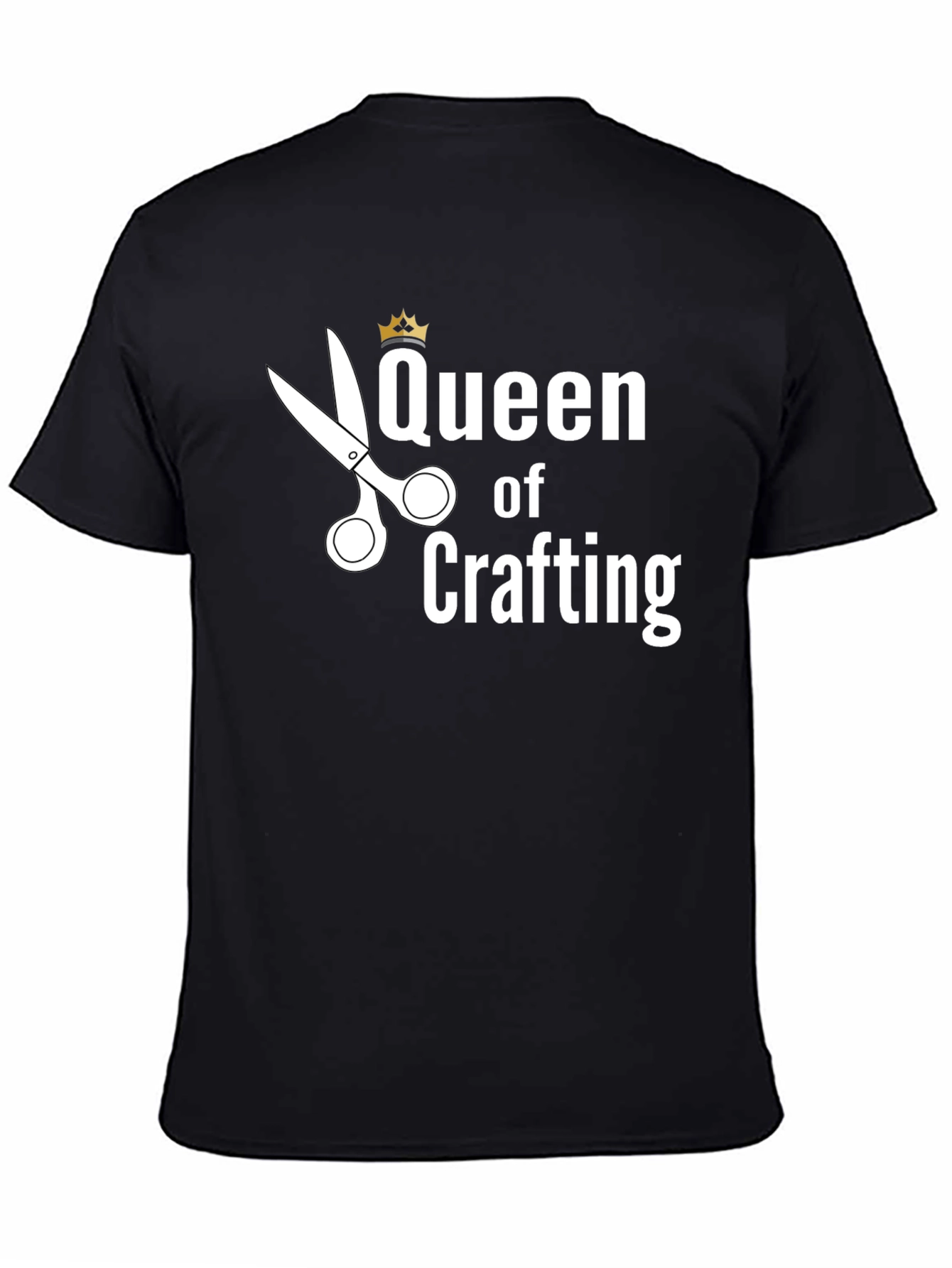 Queen of Crafting T-Shirt - Black Cotton Tee