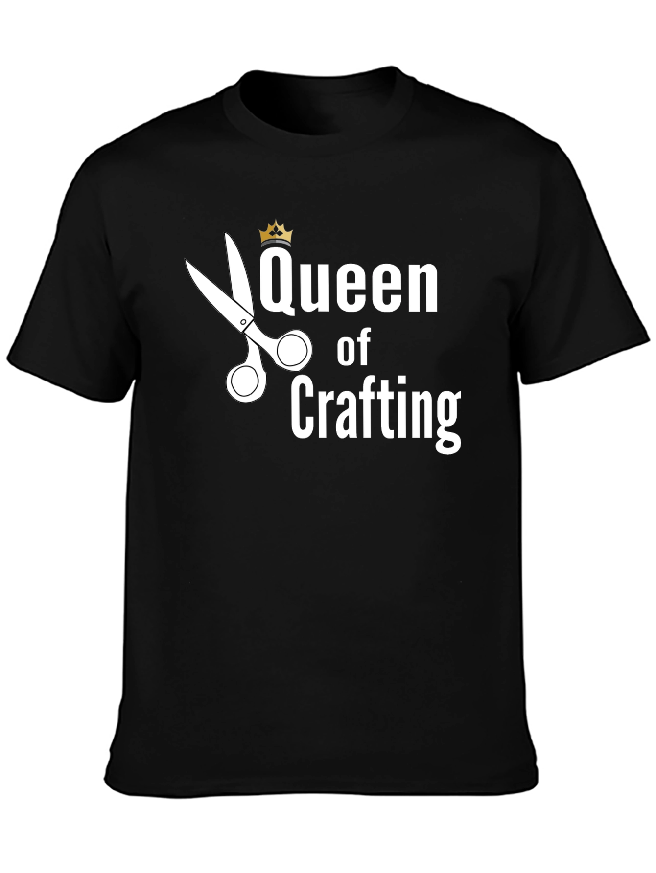 Queen of Crafting T-Shirt - Black Cotton Tee