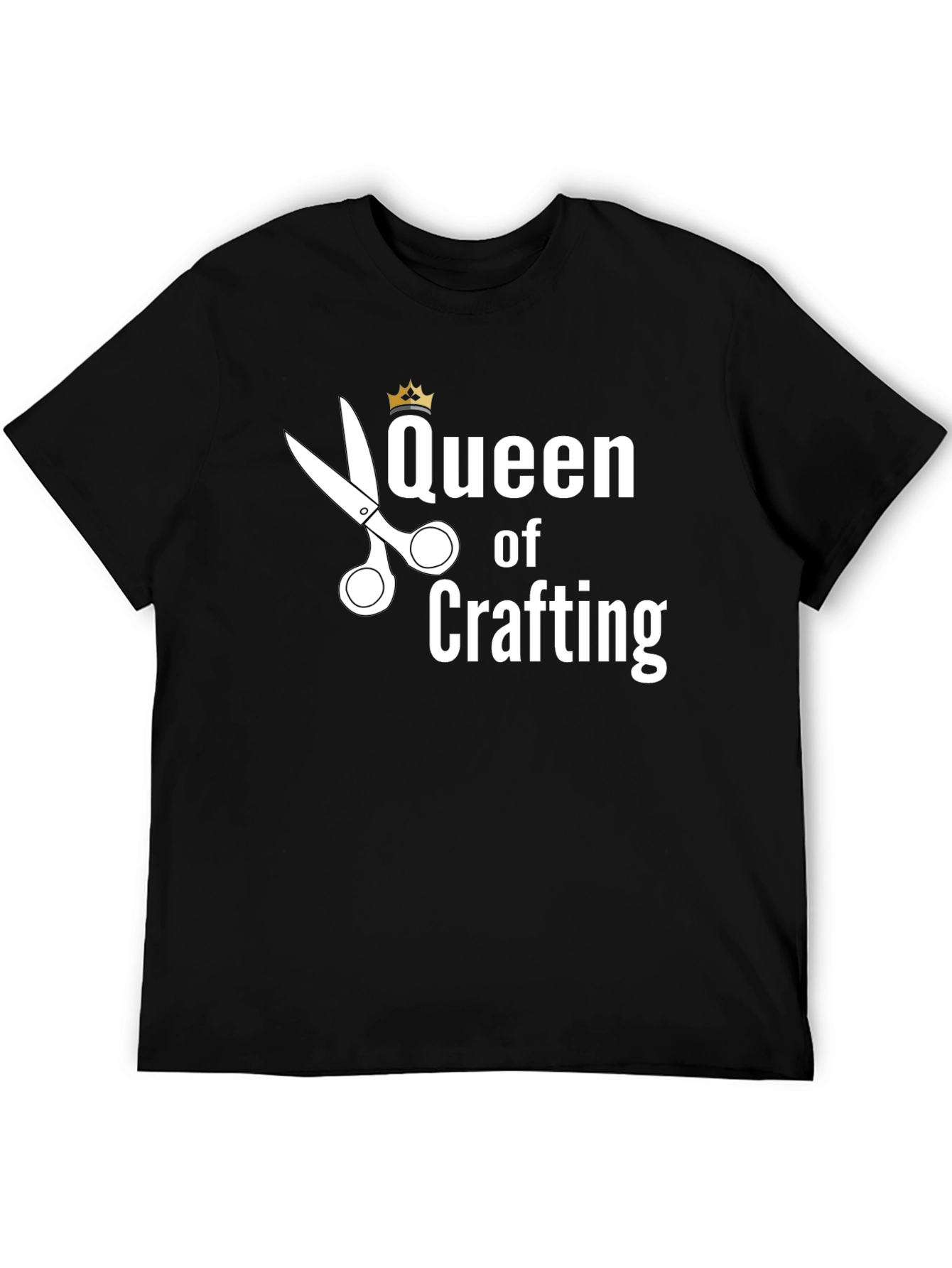Queen of Crafting T-Shirt - Black Cotton Tee