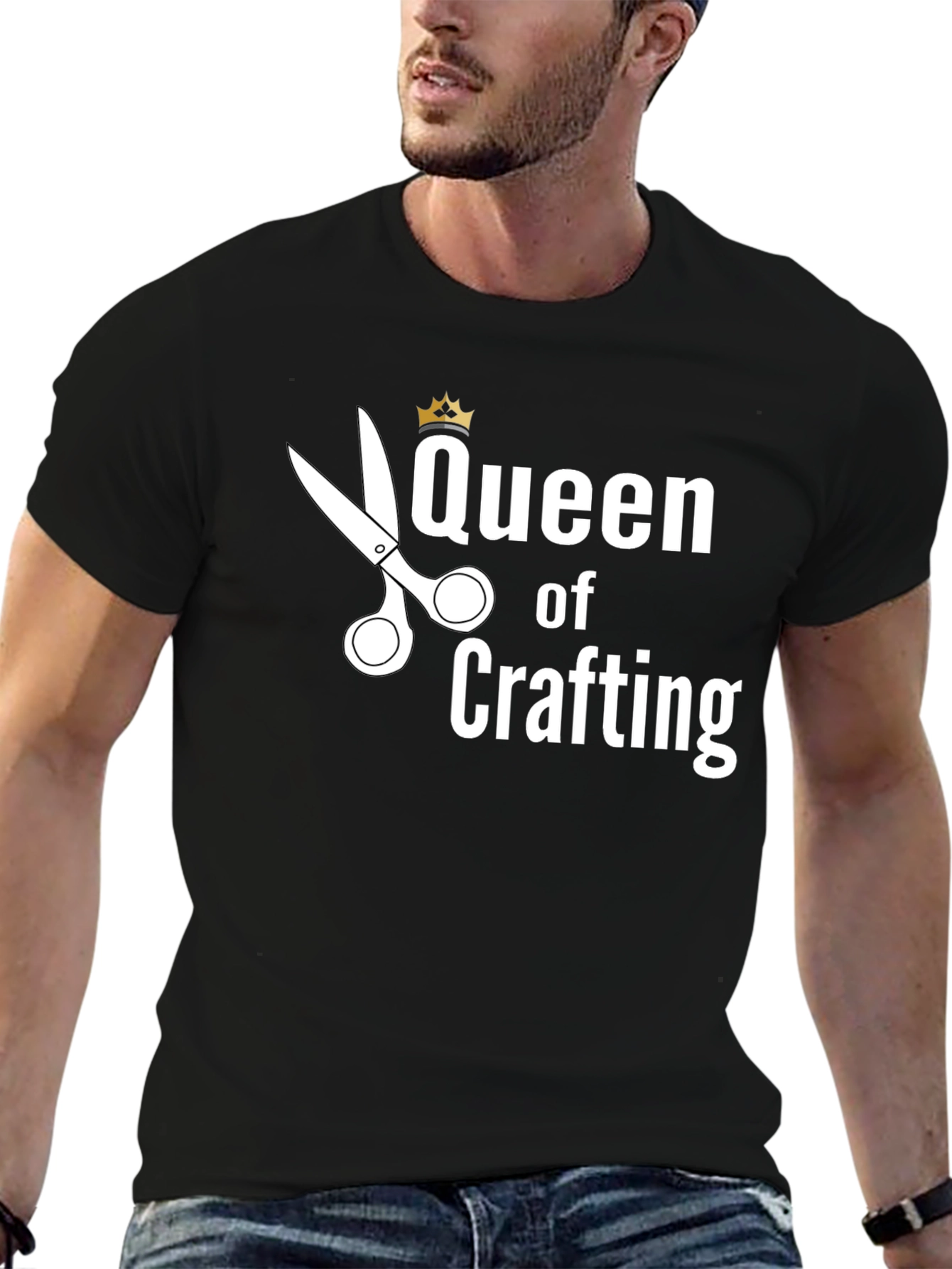 Queen of Crafting T-Shirt - Black Cotton Tee