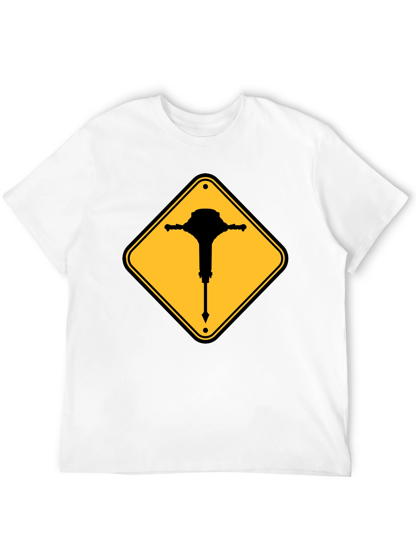 Warning Jackhammer T-Shirt - Construction Zone Tee
