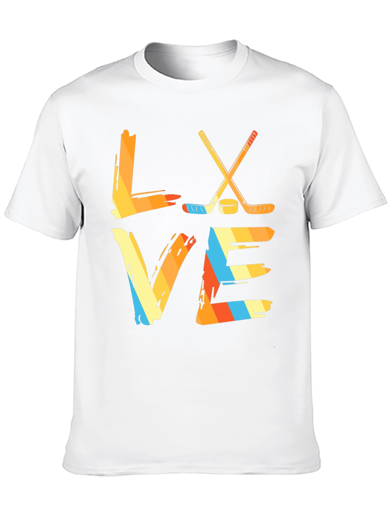 Love Hockey Graphic Tee - Retro Hockey Shirt