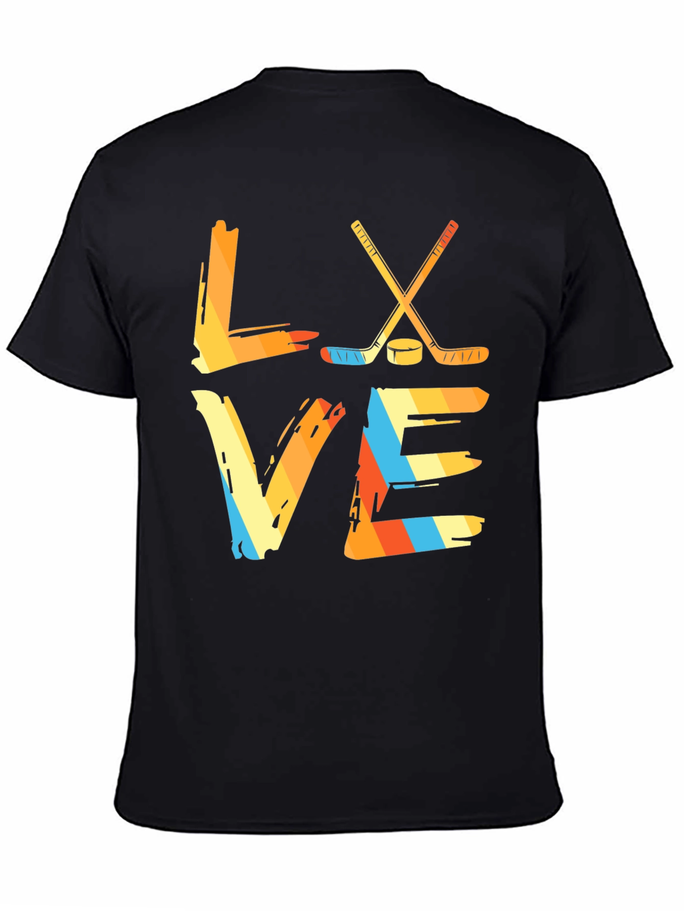 Love Hockey Graphic Tee - Retro Hockey Shirt