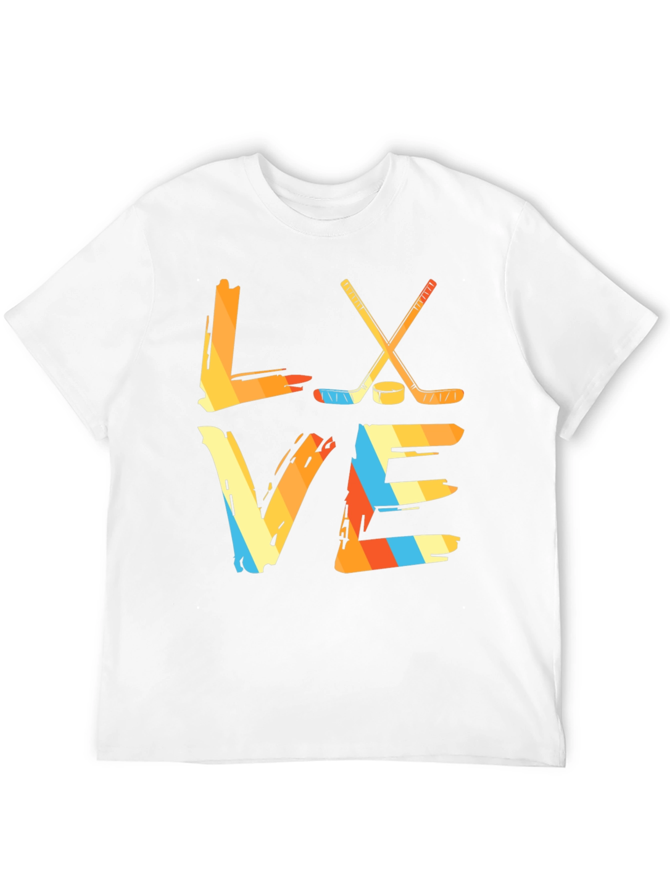 Love Hockey Graphic Tee - Retro Hockey Shirt