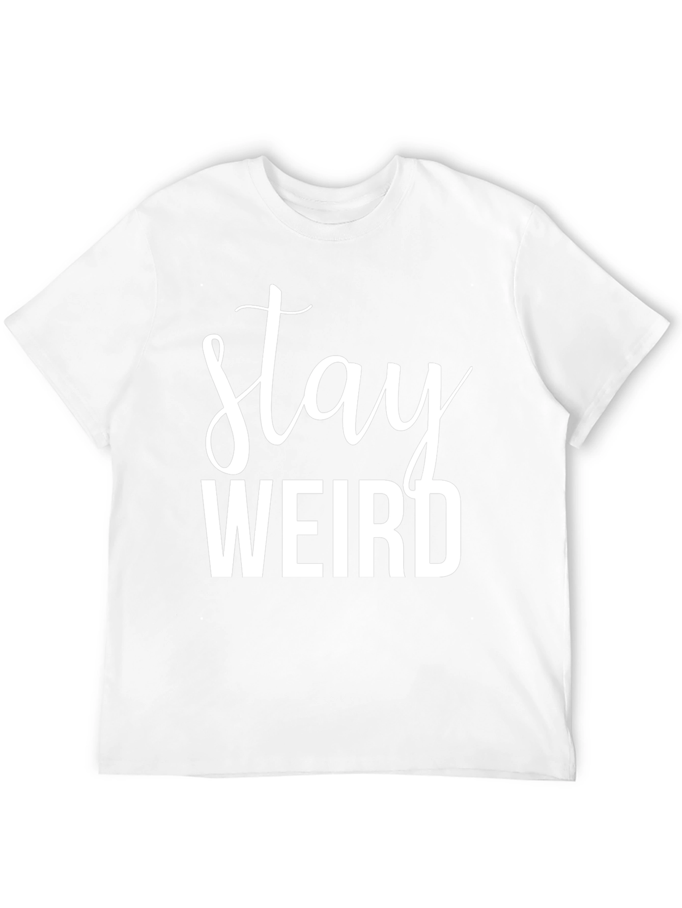 Stay Weird Graphic Tee - Black Cotton Comfort