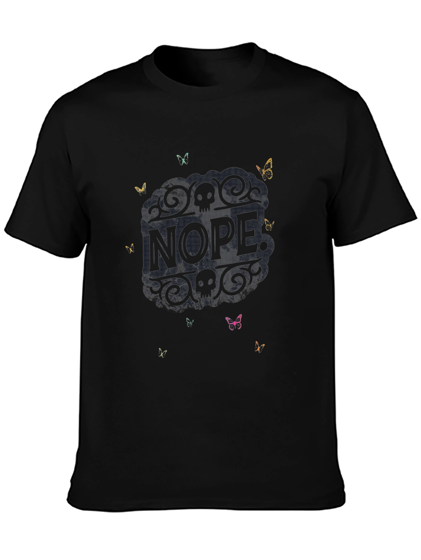 Nope Butterfly Graphic T-Shirt - Relaxed Fit