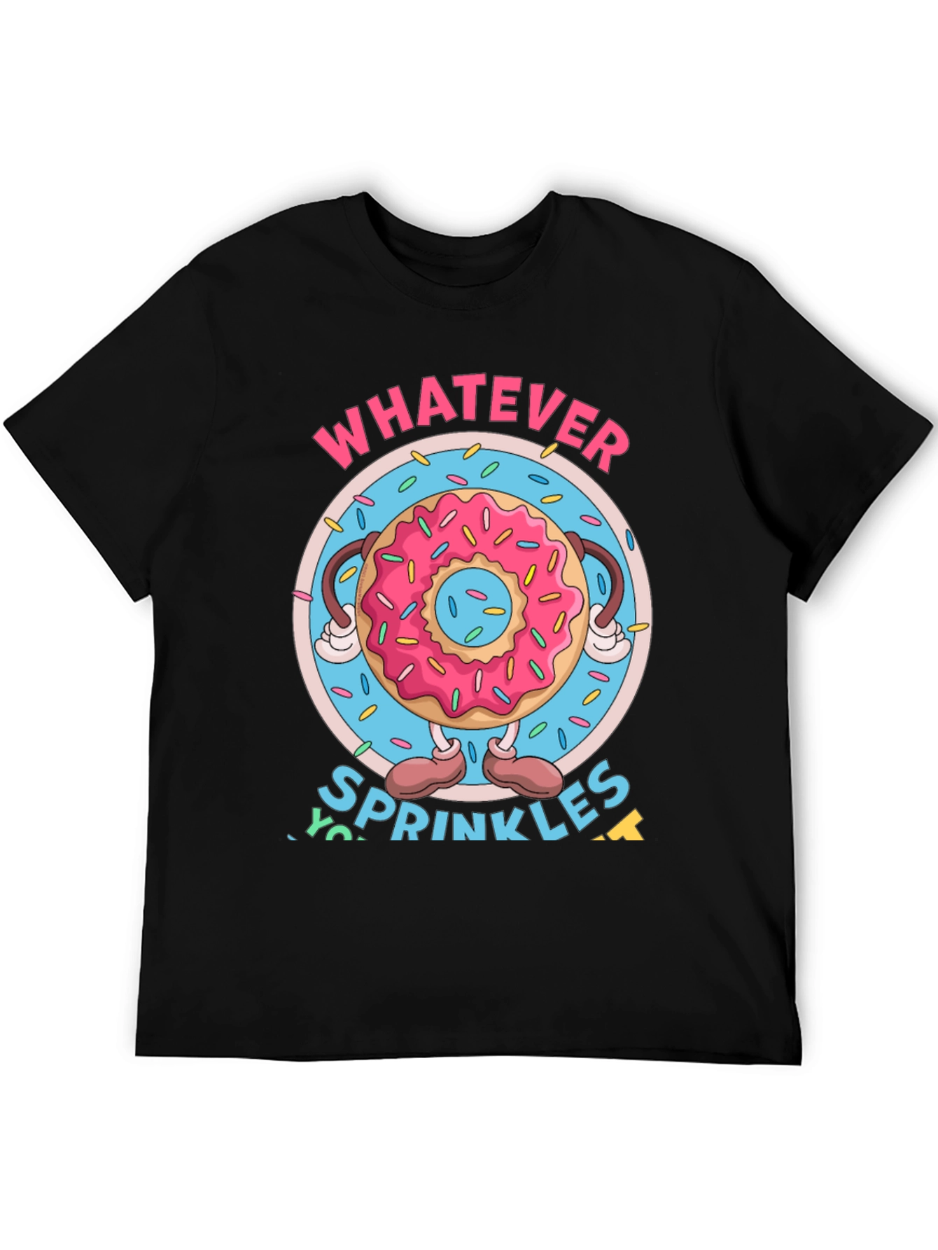 Funny Donut Sprinkles Graphic T-Shirt