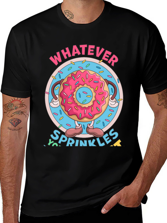 Funny Donut Sprinkles Graphic T-Shirt