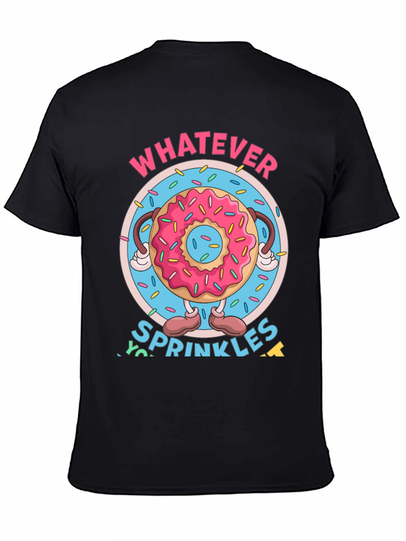Funny Donut Sprinkles Graphic T-Shirt