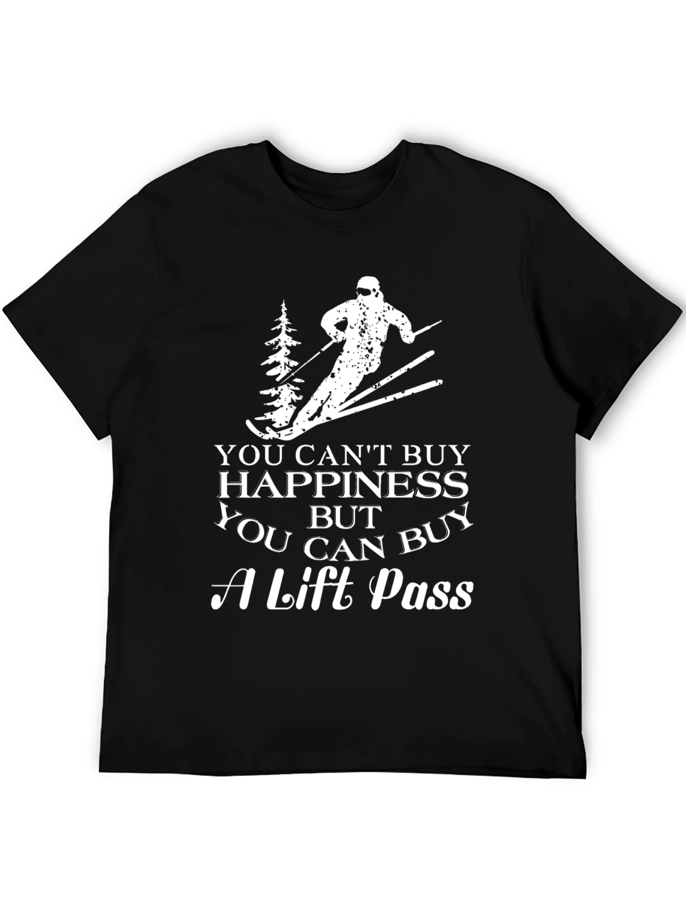 Ski Lift Pass Happiness Graphic Tee