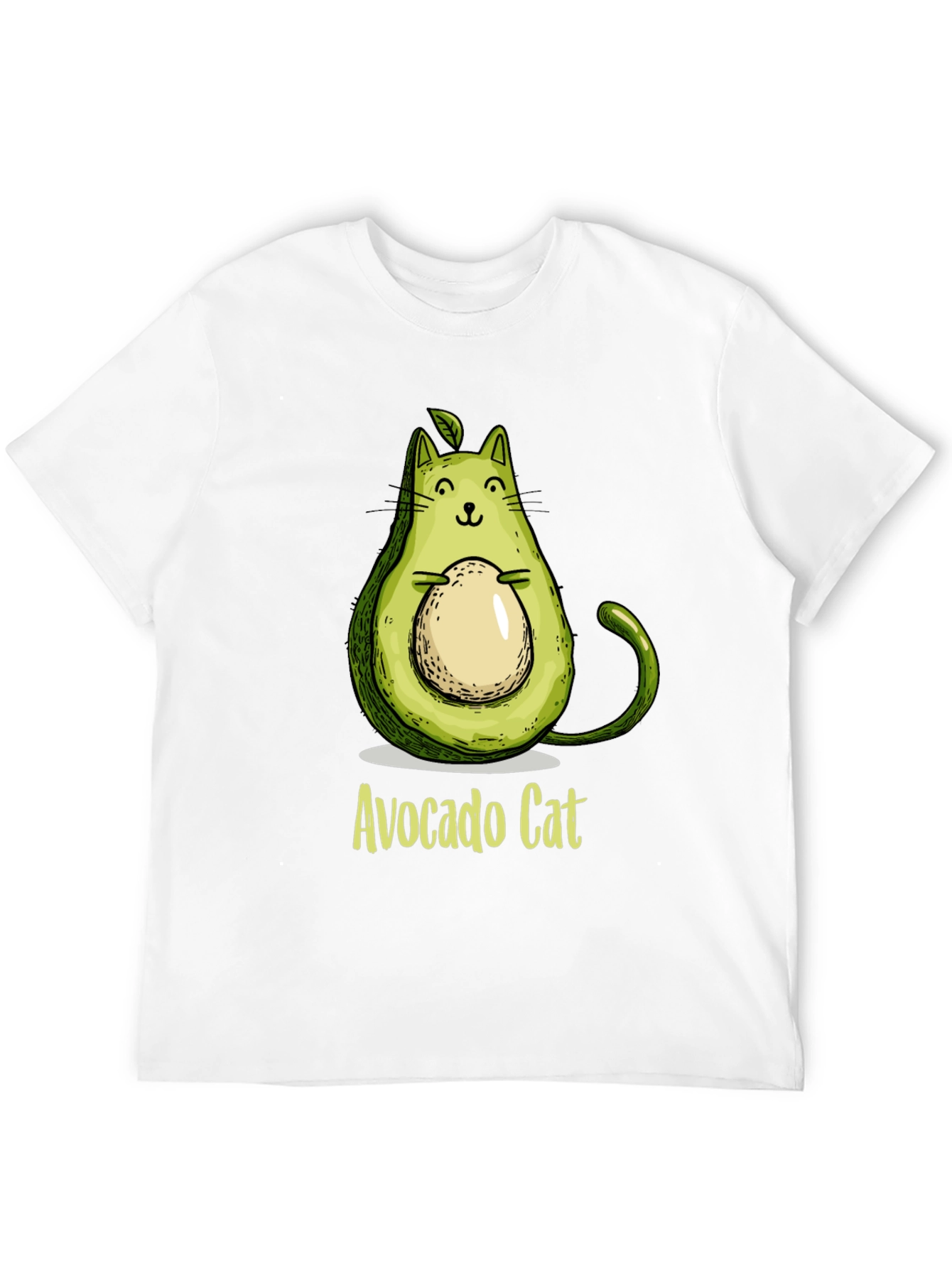 Avocado Cat Graphic Tee - Unique & Fun!