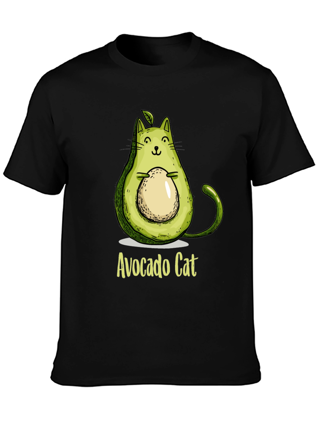Avocado Cat Graphic Tee - Unique & Fun!