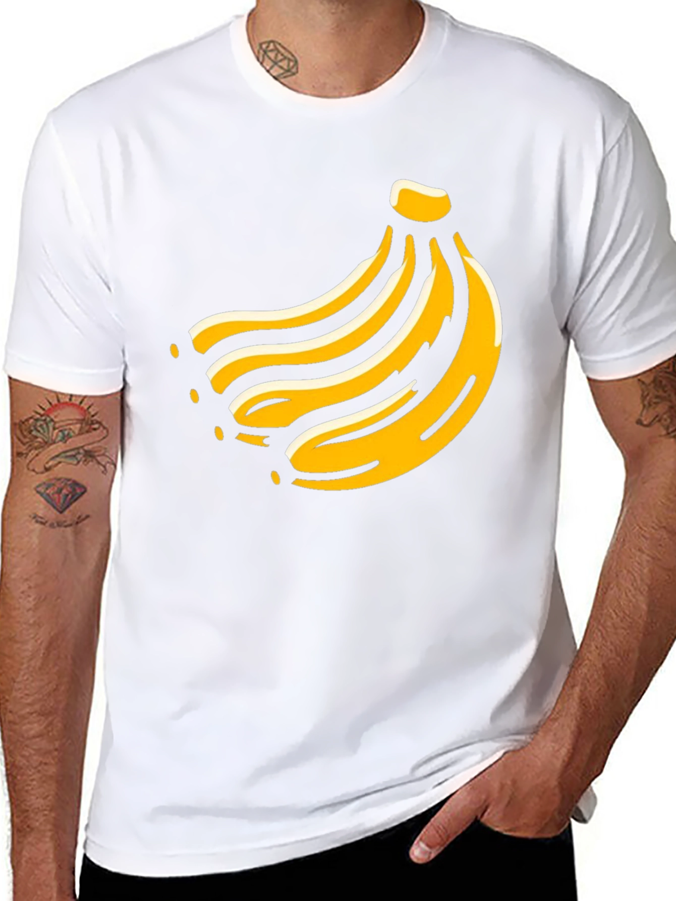 Banana Graphic Tee -  Fruit Design T-Shirt