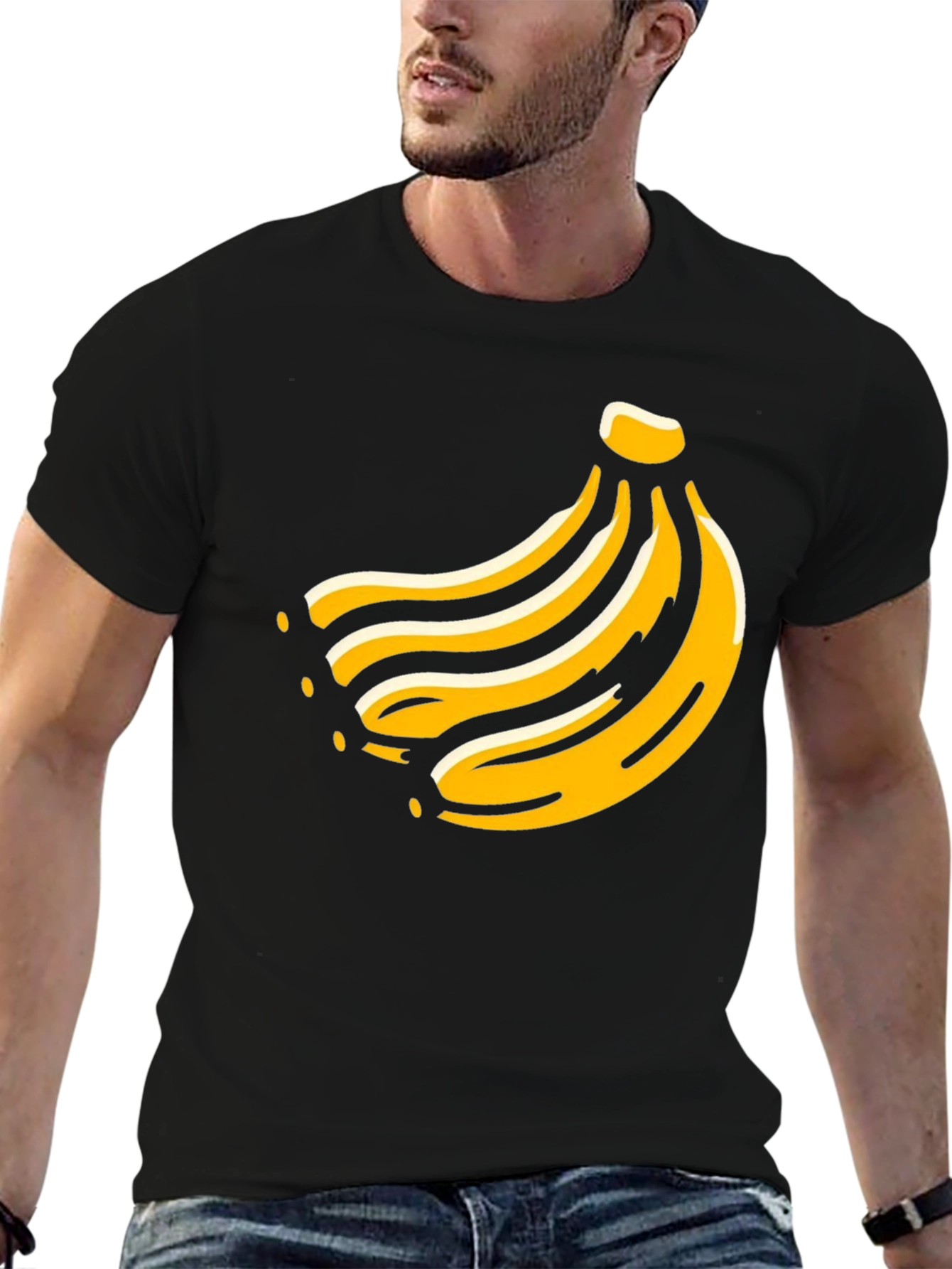 Banana Graphic Tee -  Fruit Design T-Shirt
