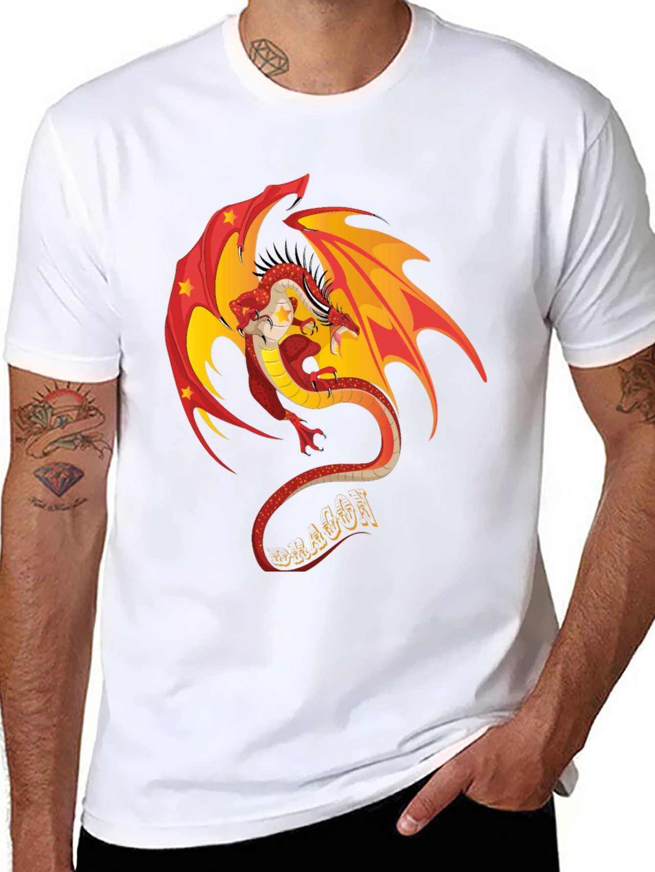 Dragon Graphic Tee - Stylish Black T-Shirt