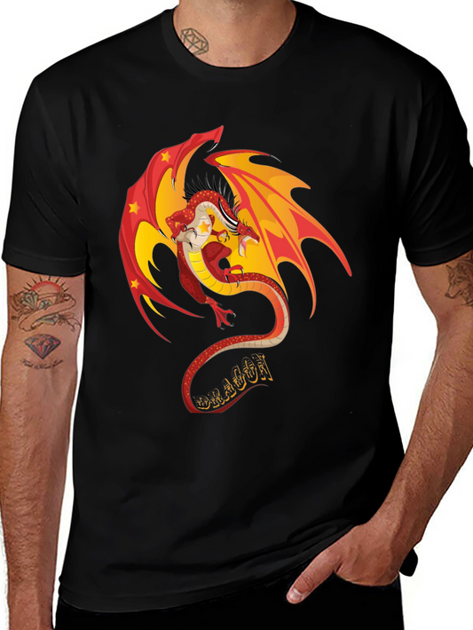 Dragon Graphic Tee - Stylish Black T-Shirt