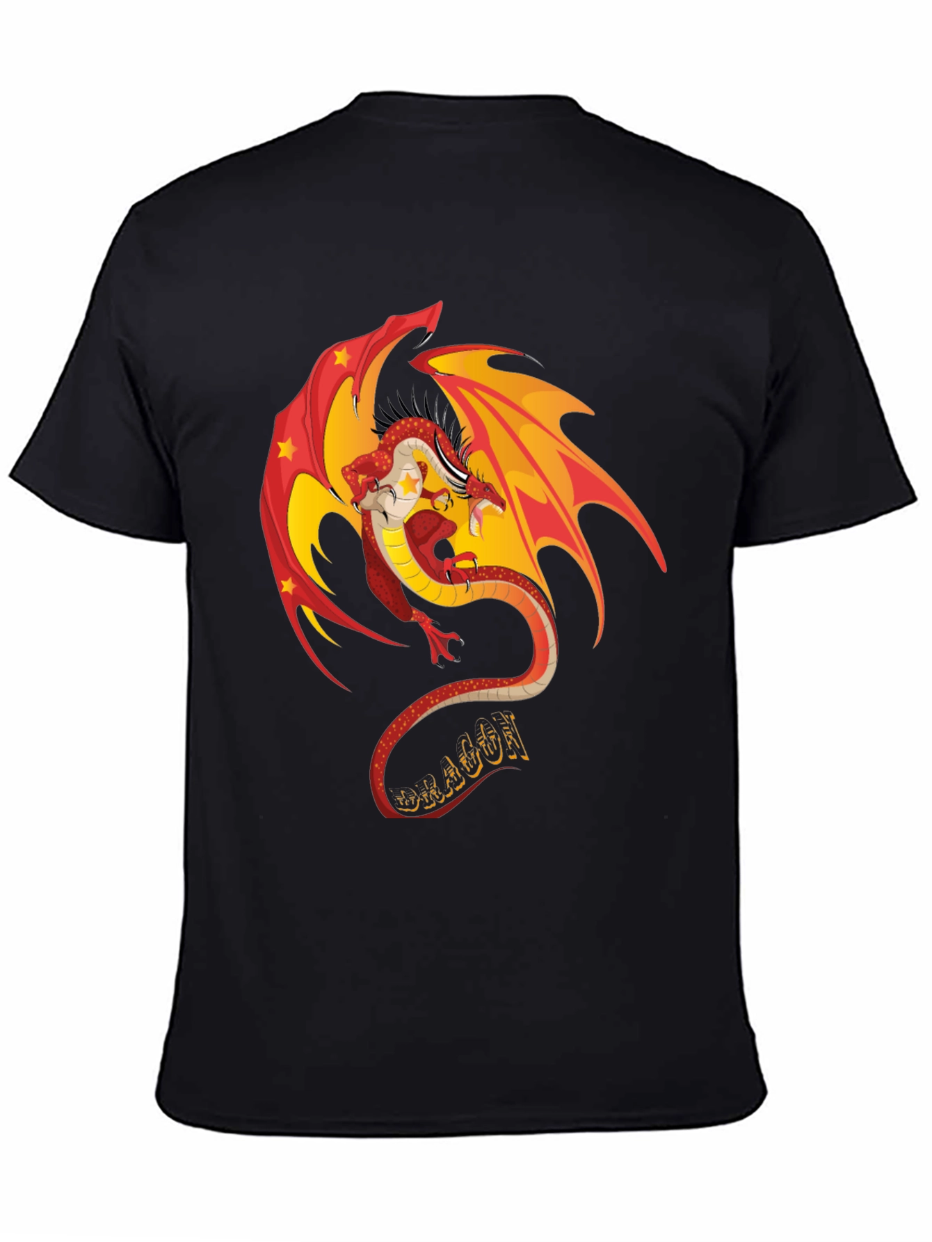Dragon Graphic Tee - Stylish Black T-Shirt
