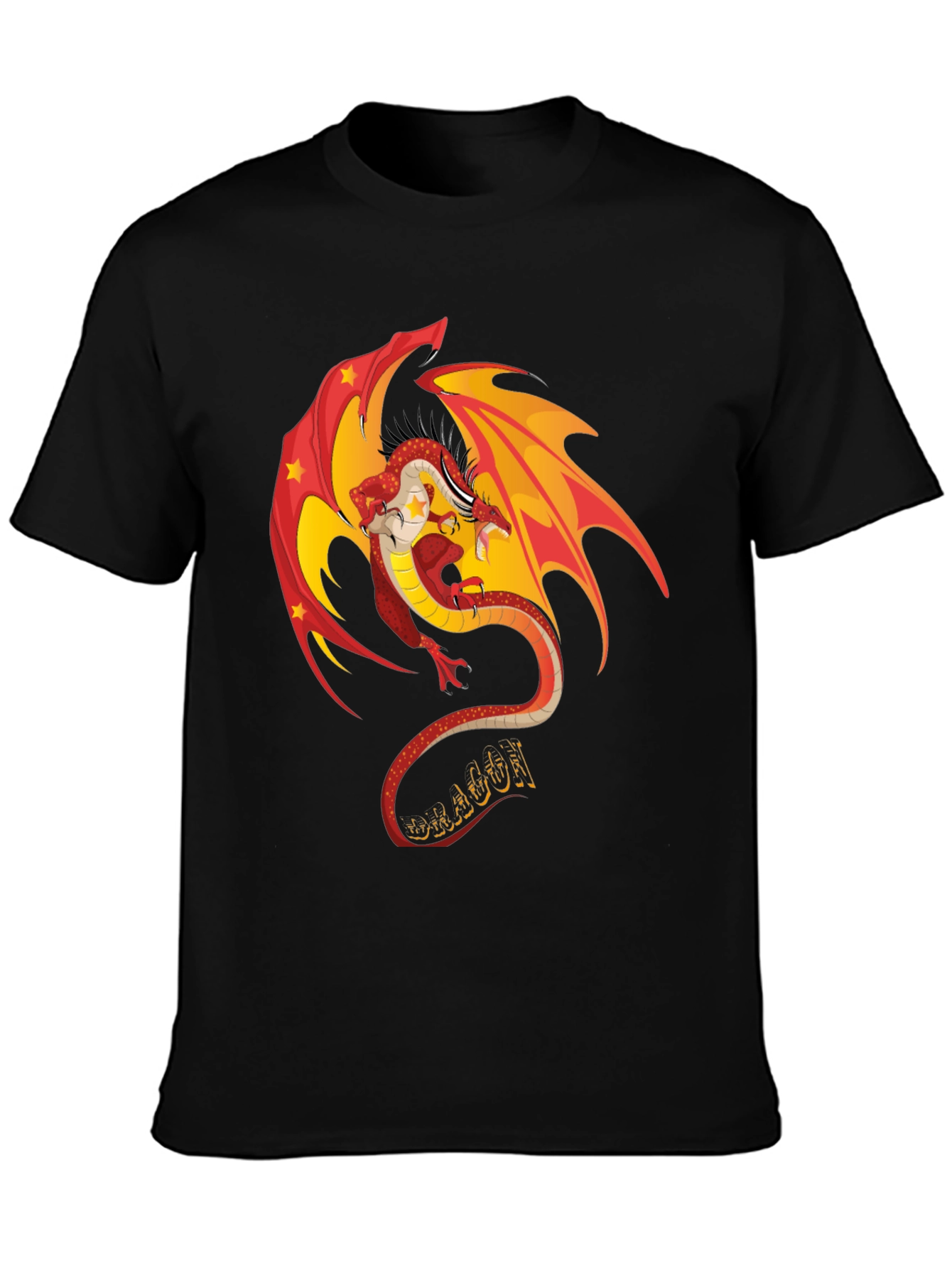 Dragon Graphic Tee - Stylish Black T-Shirt