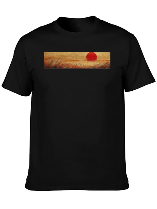 Sunrise Meadow Graphic Tee - Soft Cotton Blend