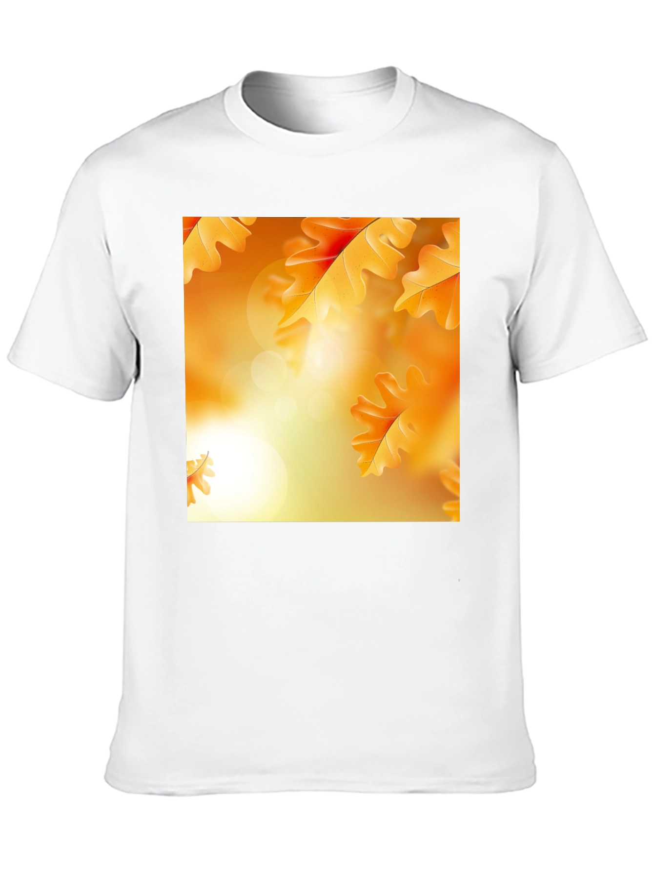 Autumn Leaves Graphic T-Shirt - Black Crew Neck Tee