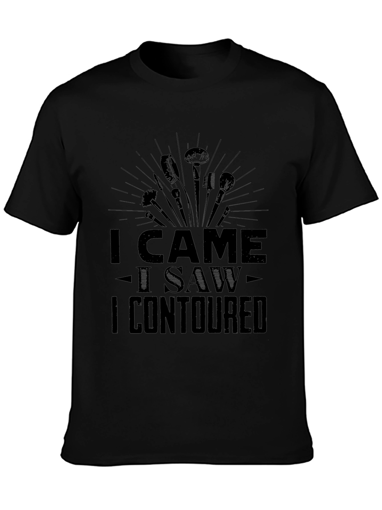 I Came I Saw I Contoured Black Graphic Tee